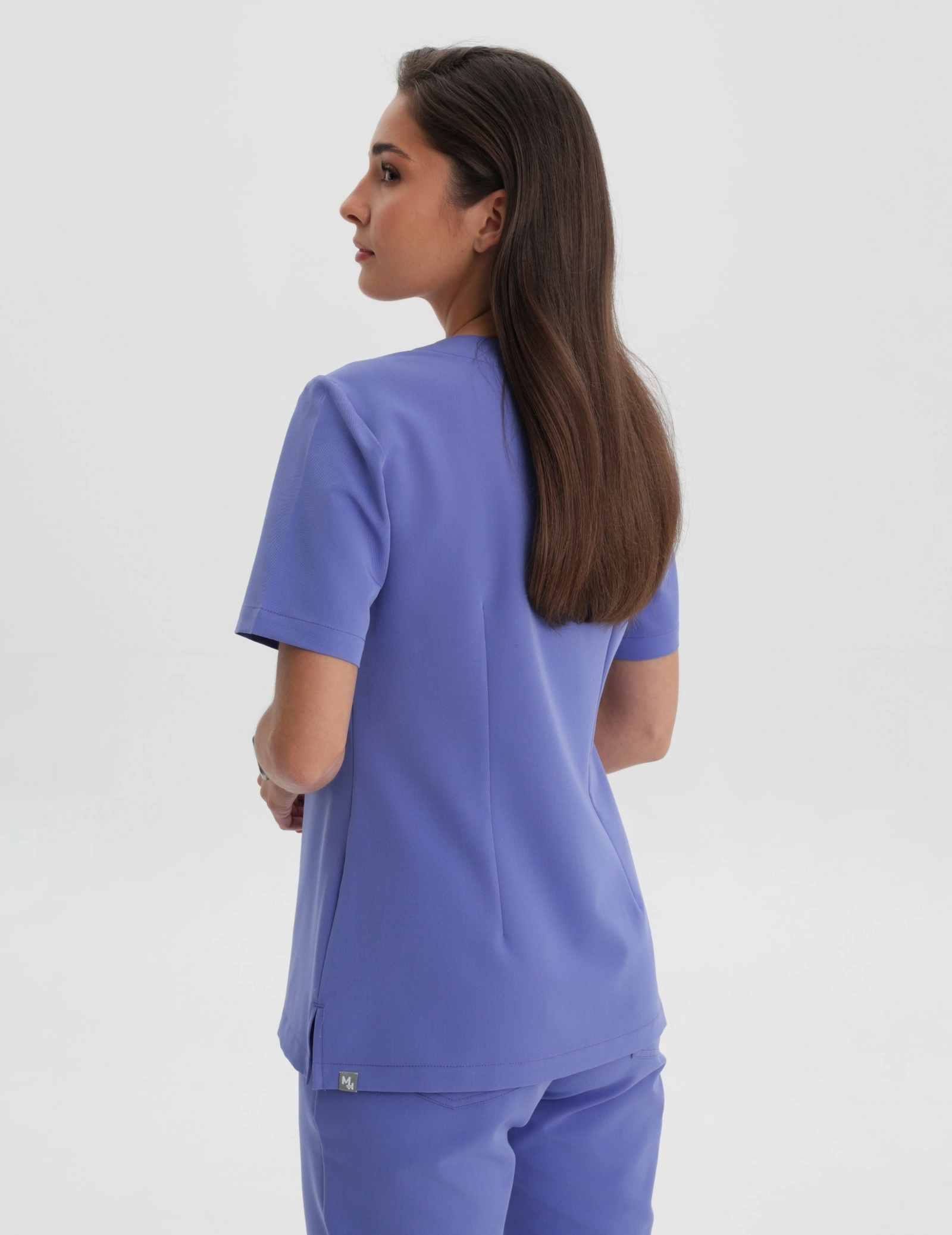 Medical Scrub Top Raya One Pocket - DENIM BLUE