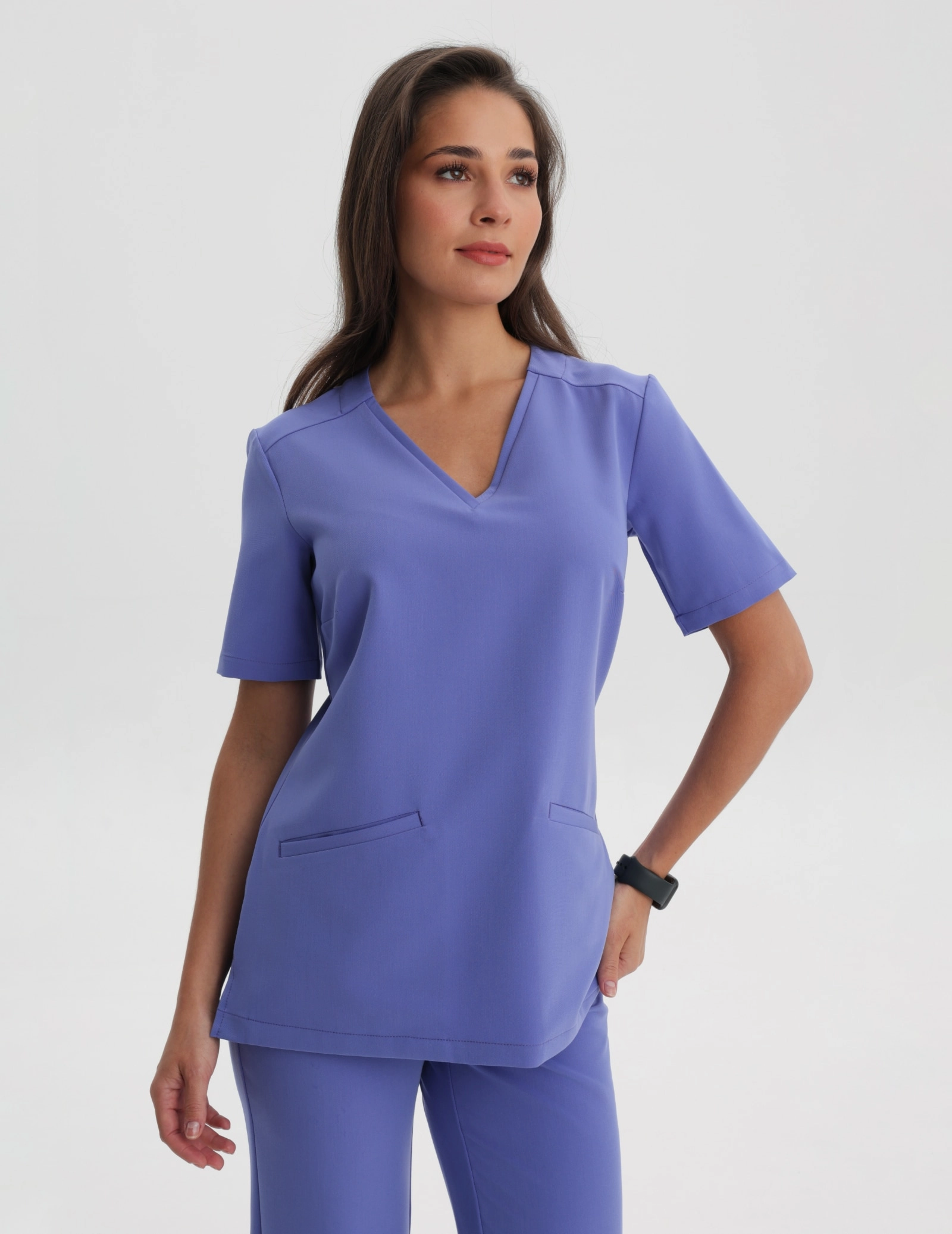 Medical Scrub Top Casy - DENIM BLUE
