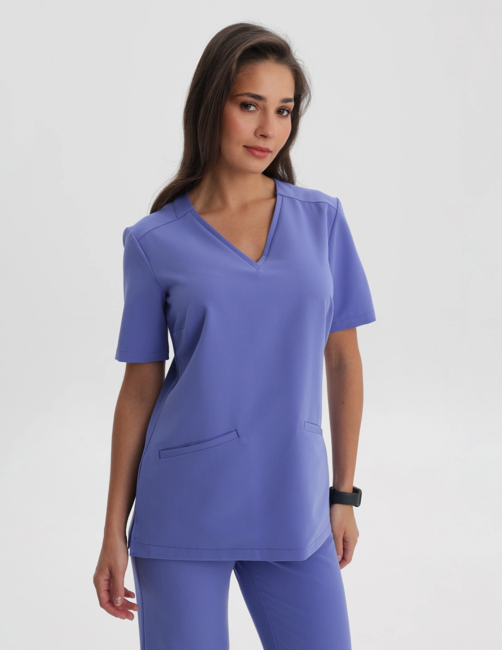 Medical Scrub Top Casy - DENIM BLUE