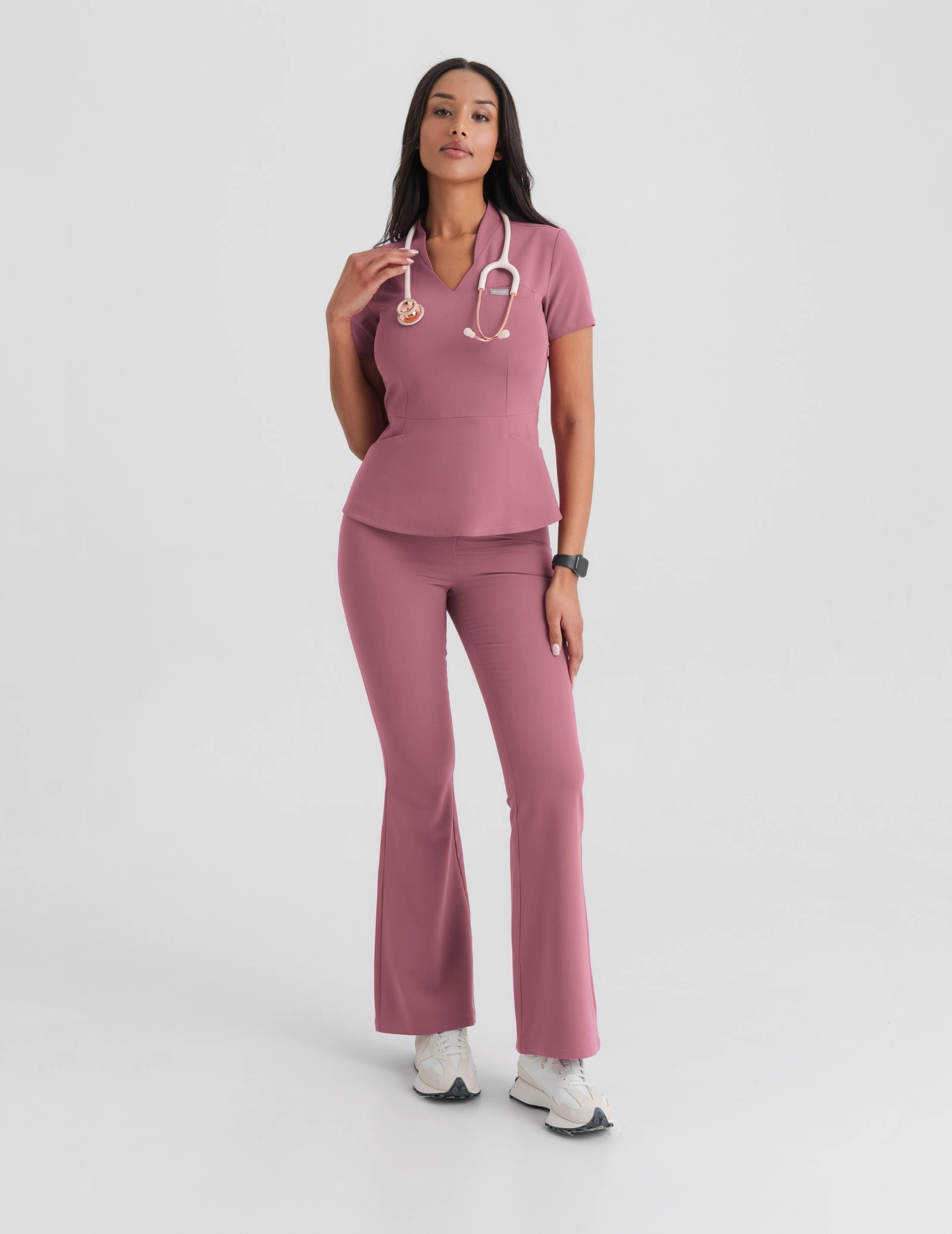Women's Medical Scrub Pants Flare - WOODROSE