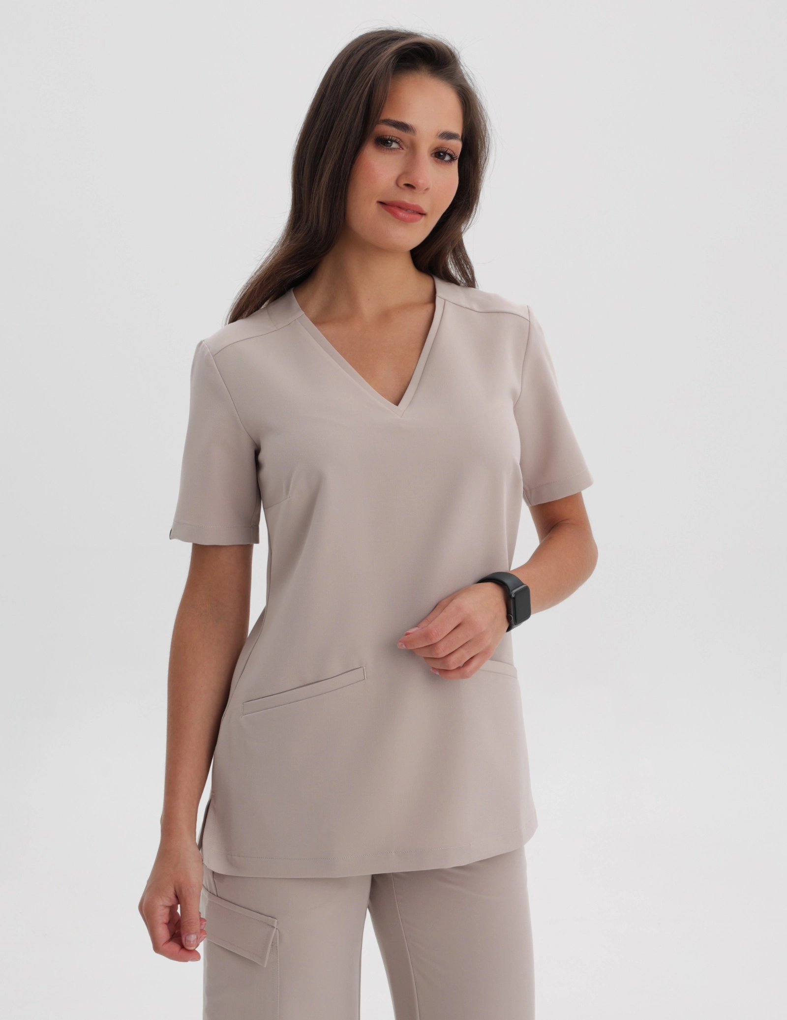 Medical Scrub Top Casy- COCONUT