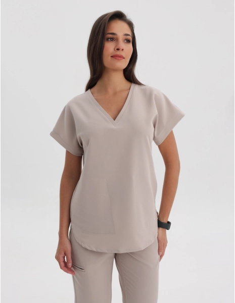 Kendall Scrub Top - COCONUT
