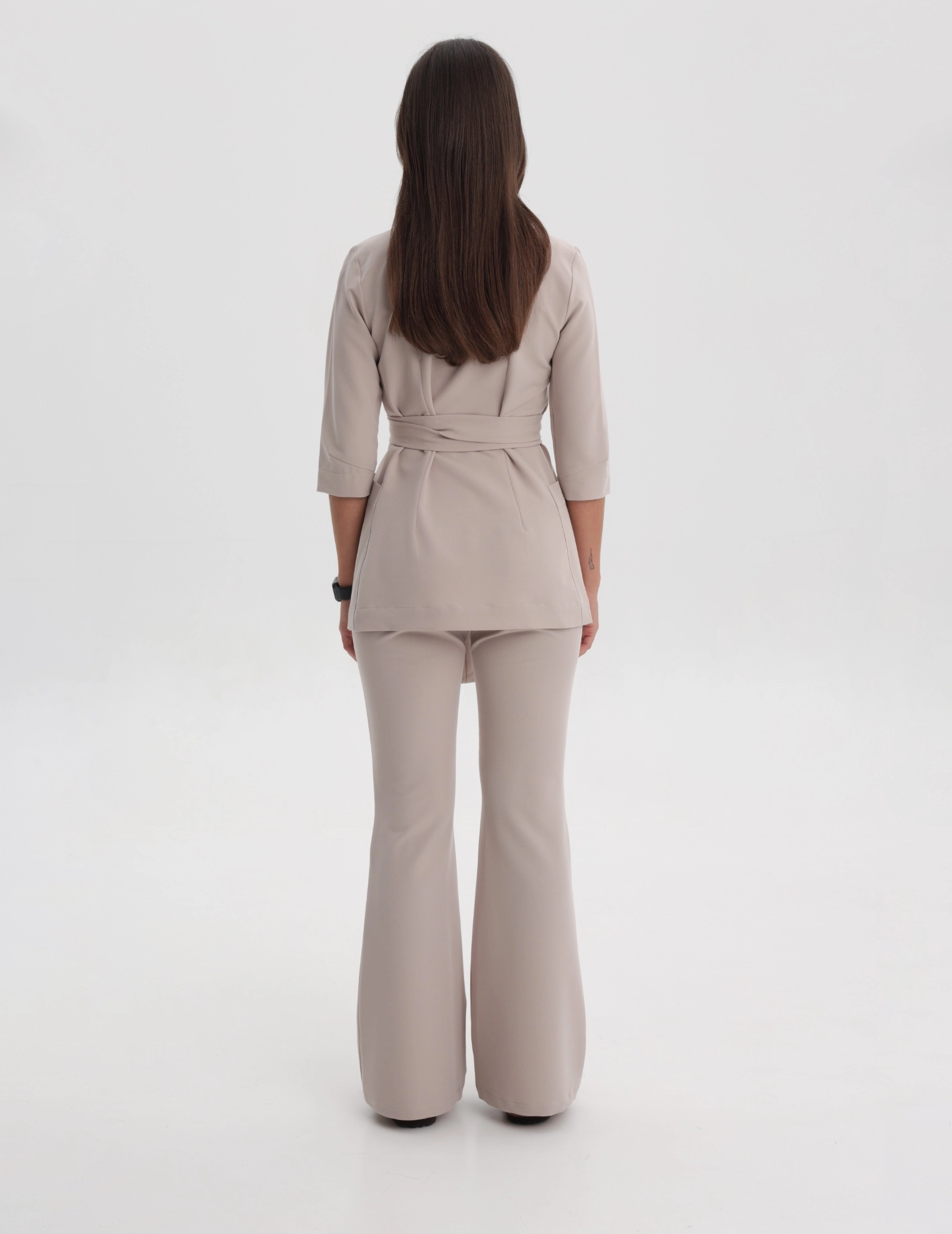 Medical Scrub Top Tie-Back Rosalie - COCONUT