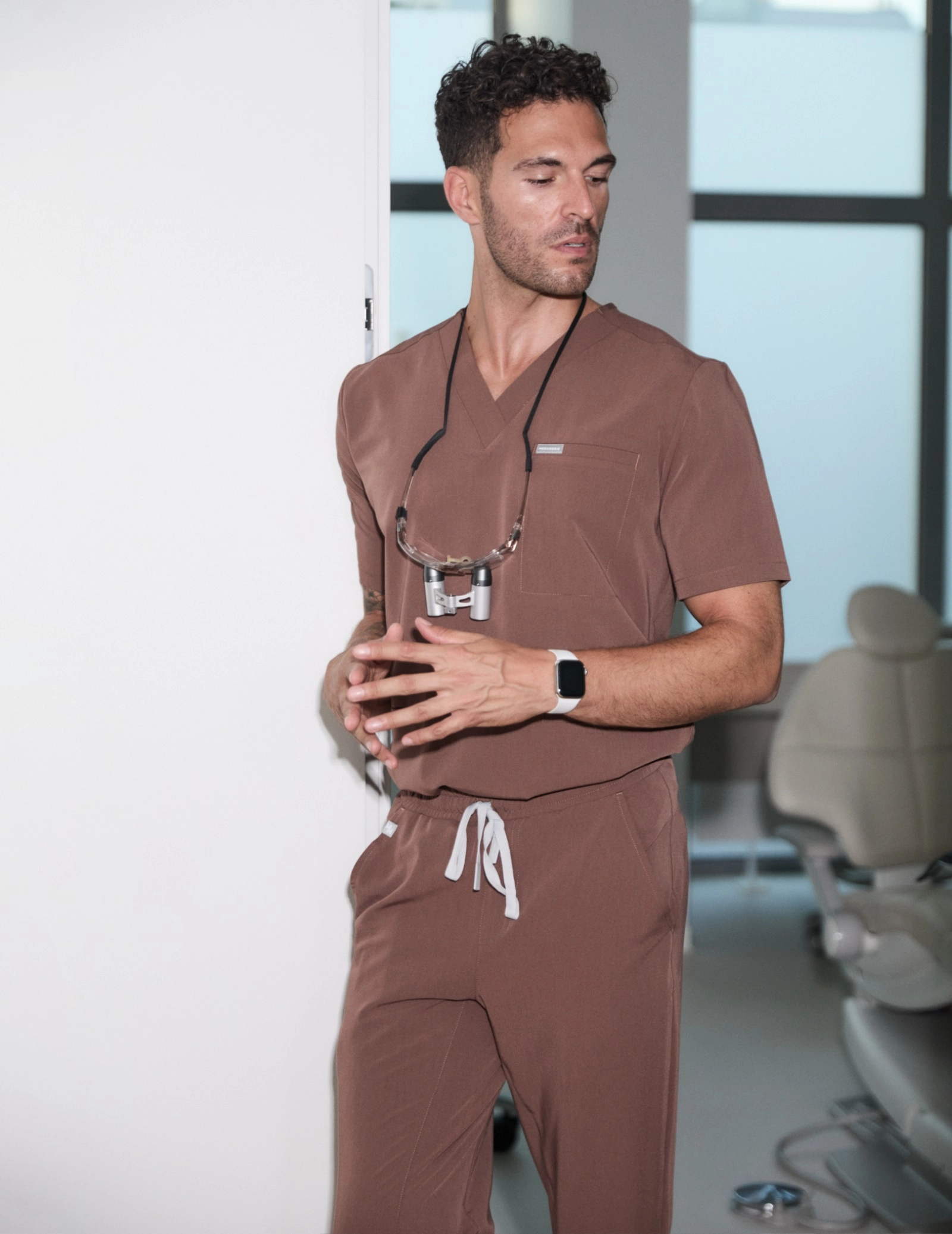 Birbal Medical Top - MILKY BROWN