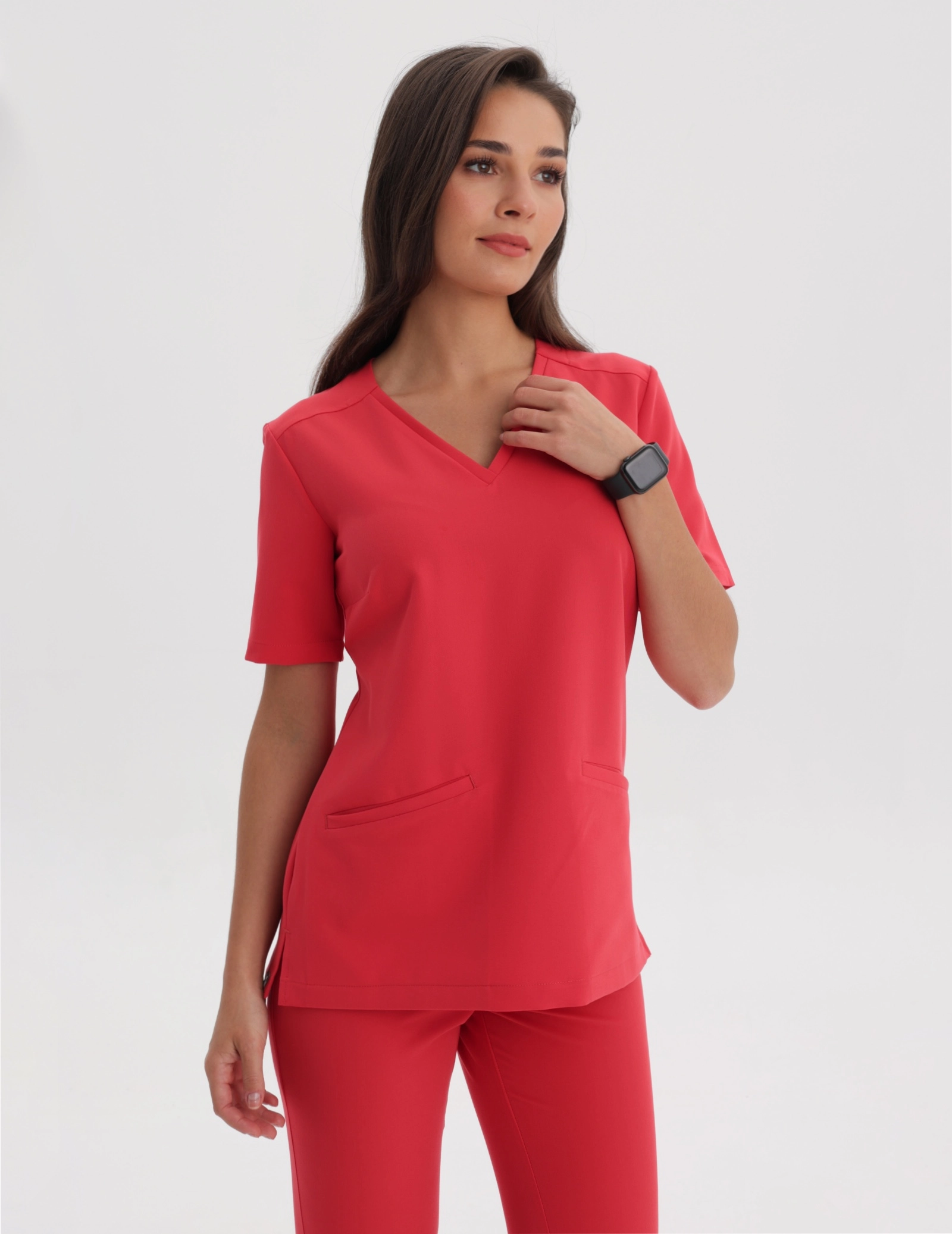 Medical Scrub Top Casy - POP RED