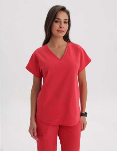 Medical Scrub Top Kendall - POP RED