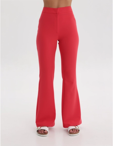 Women's Medical Scrub Pants Flare - POP RED