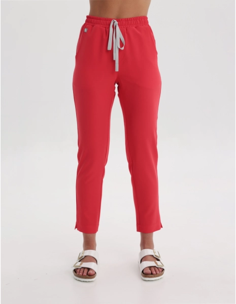 Women's Medical Scrub Pants Basic - POP RED