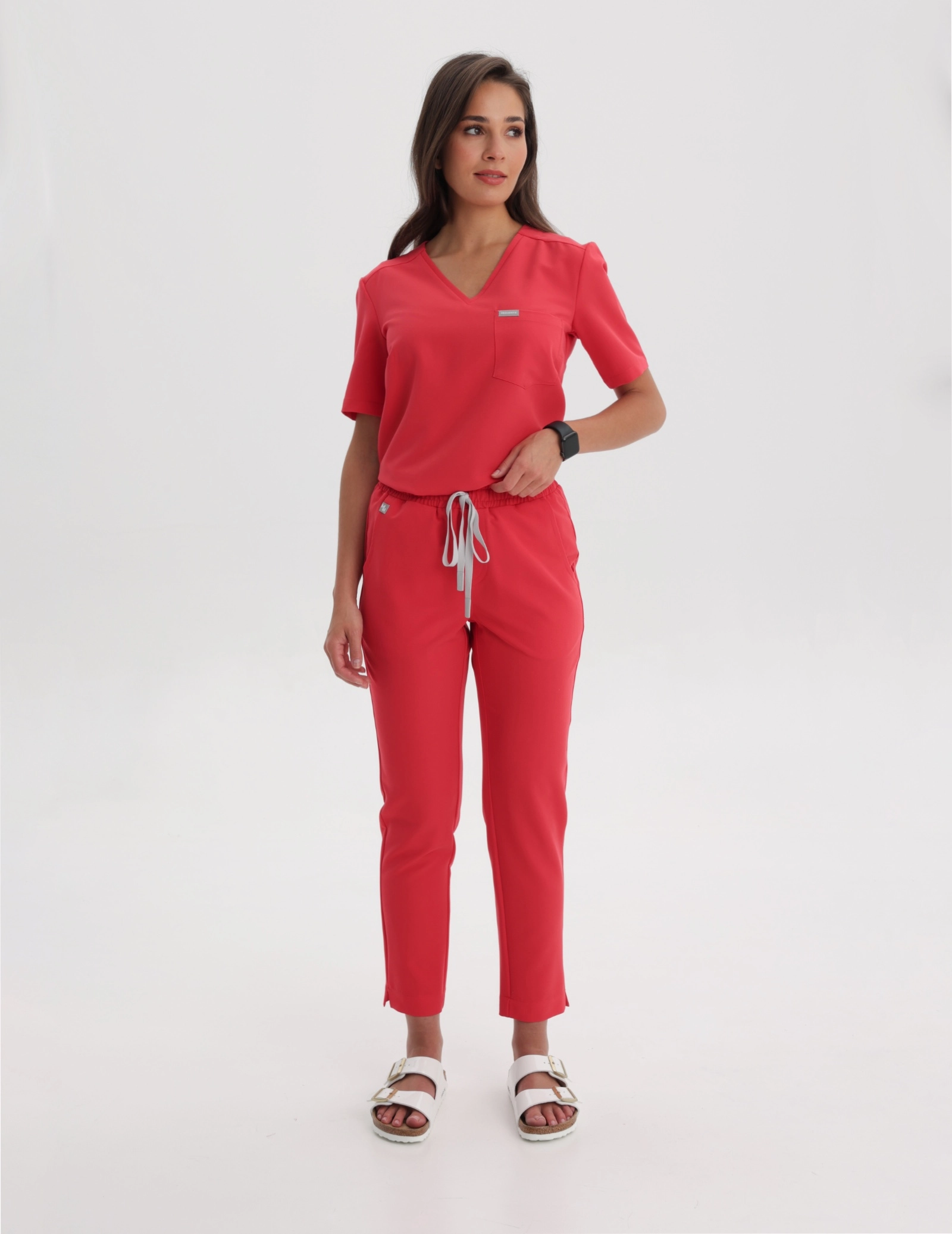 Women's Medical Scrub Pants Basic - POP RED