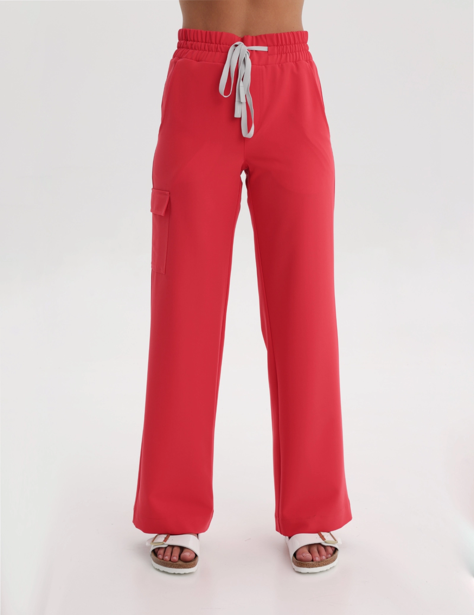 Women's Medical Scrub Pants Yoga - POP RED