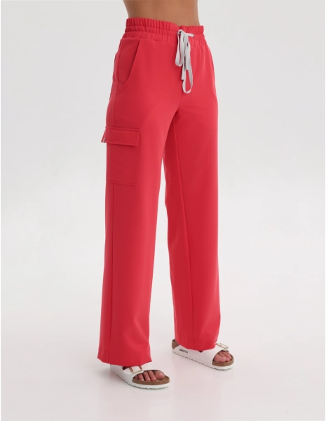 Women's Medical Scrub Pants Yoga - POP RED