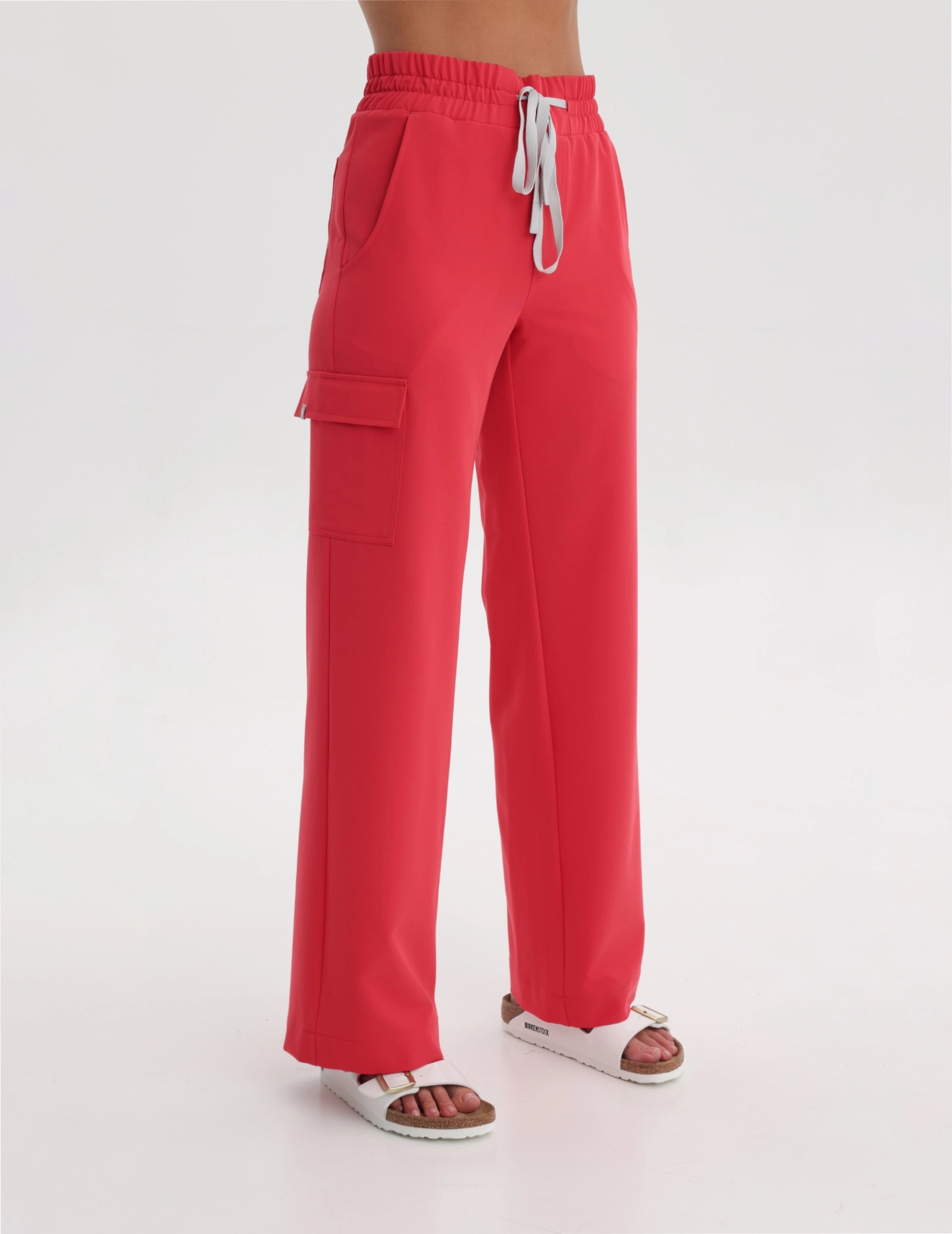Women's Medical Scrub Pants Yoga - POP RED