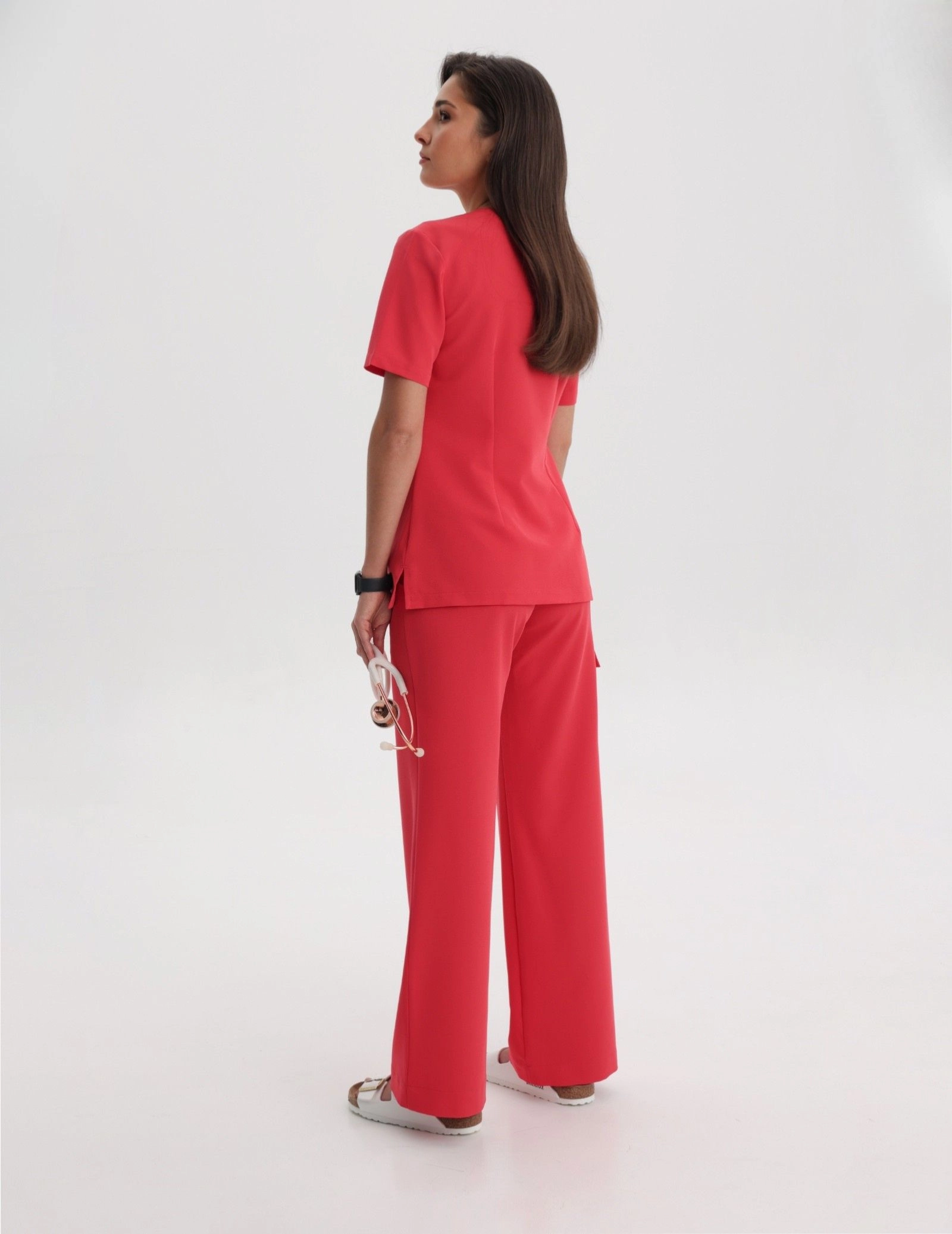 Women's Medical Scrub Pants Yoga - POP RED