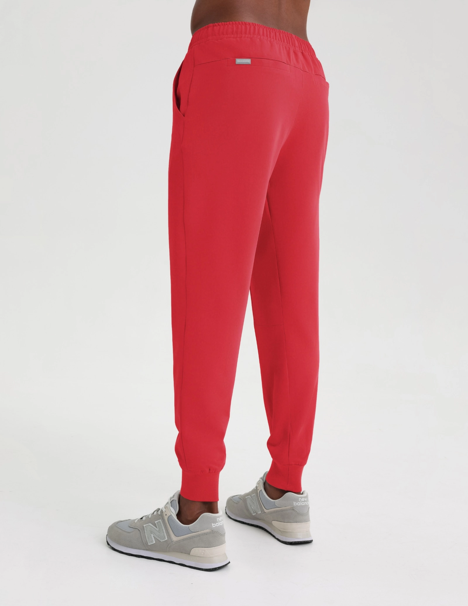 Men's Medical Scrub Joggers - POP RED