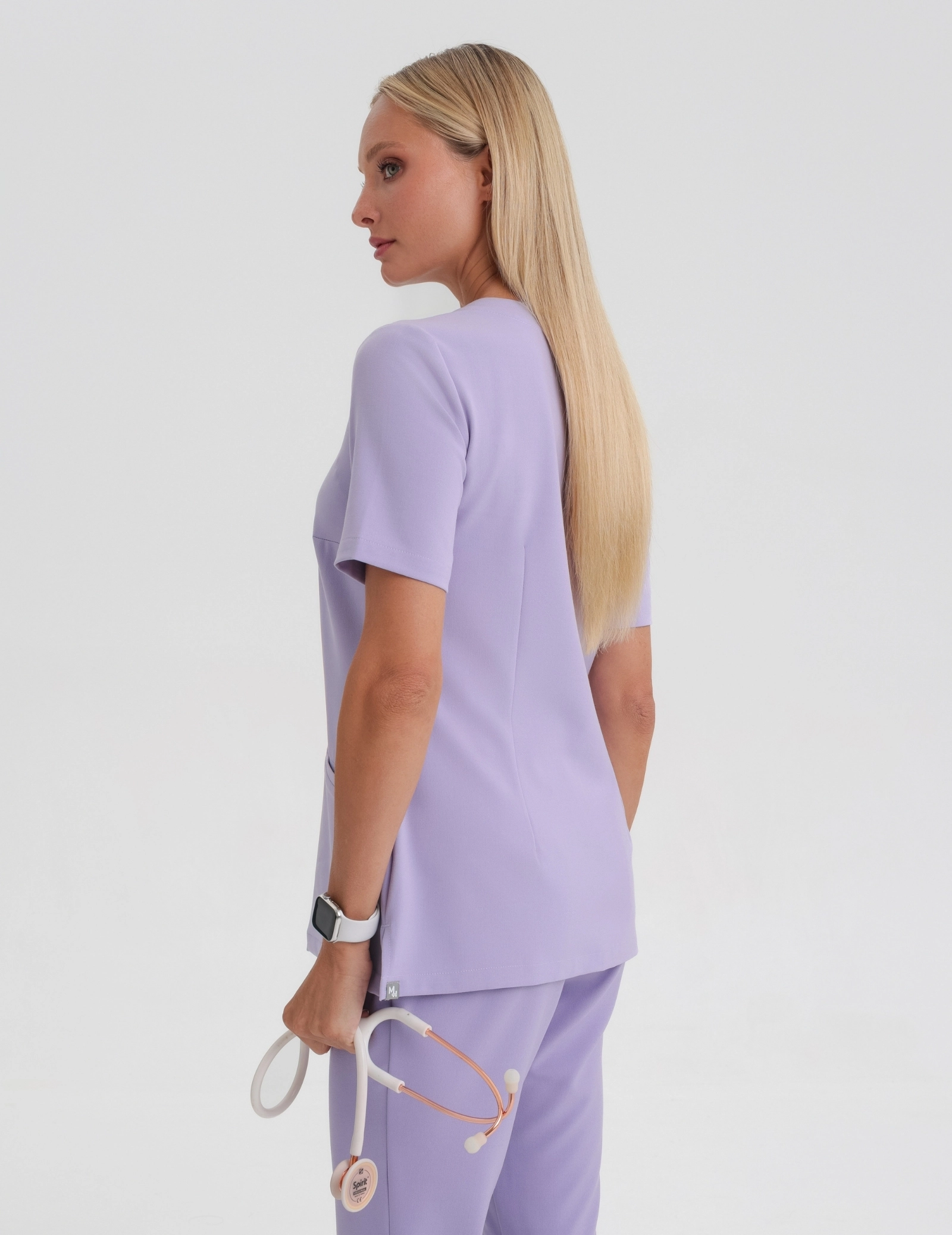 Medical Scrub Top Casy - PURPLE HEATHER