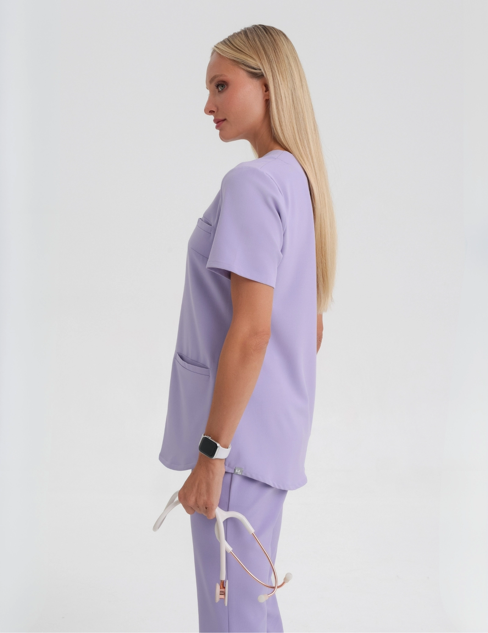 Medical Scrub Top Grace - PURPLE HEATHER
