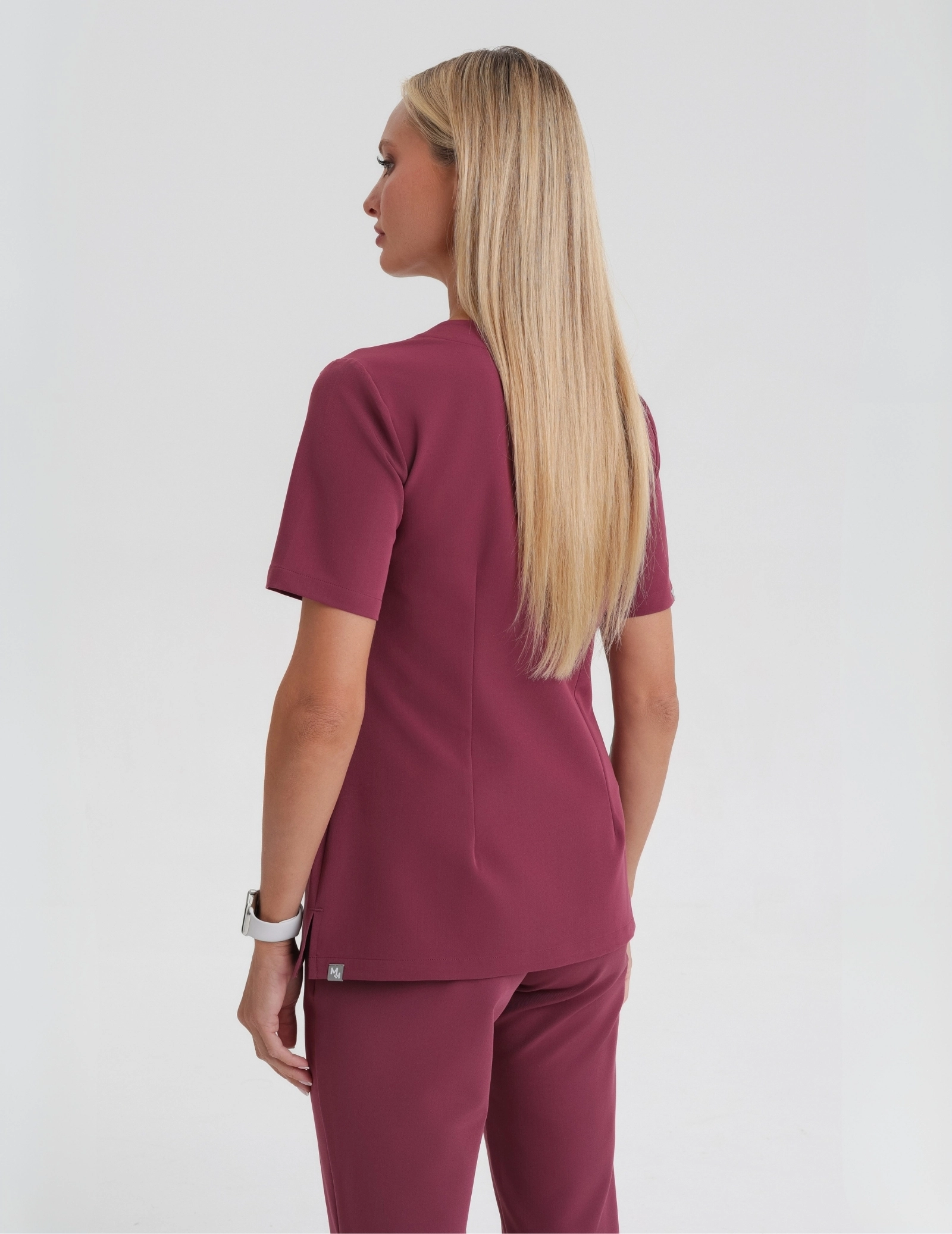Medical Scrub Top Casy- MULLED WINE
