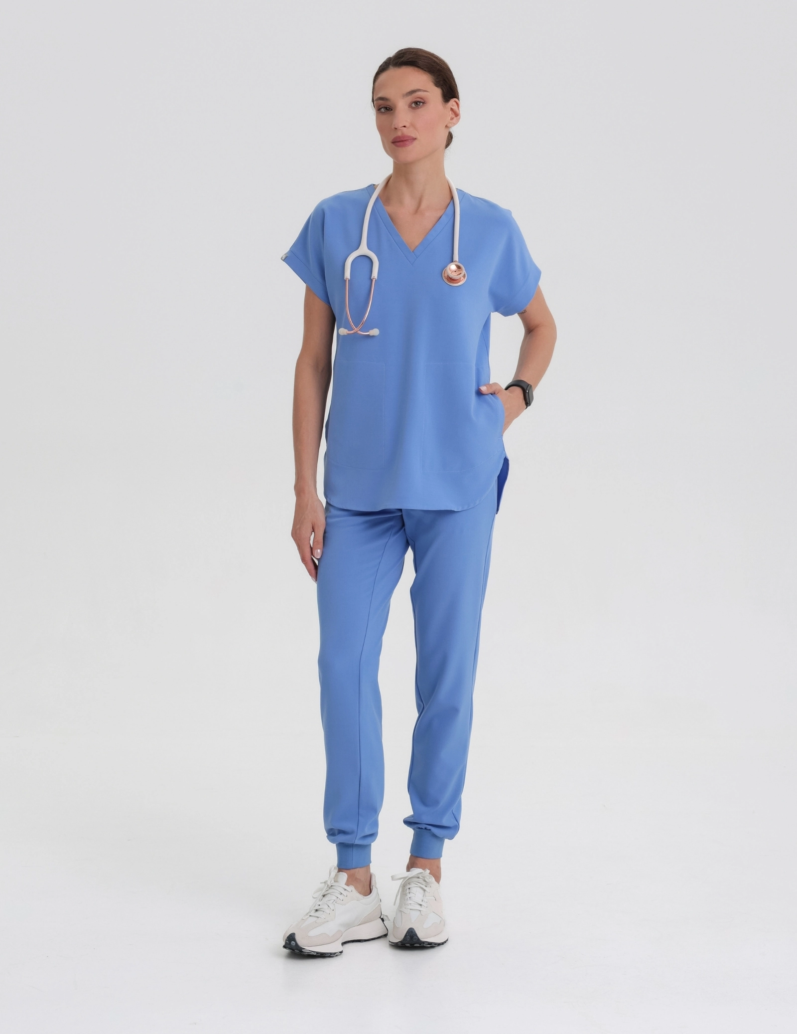 Kendall Scrub Top - MARINA BLUE
