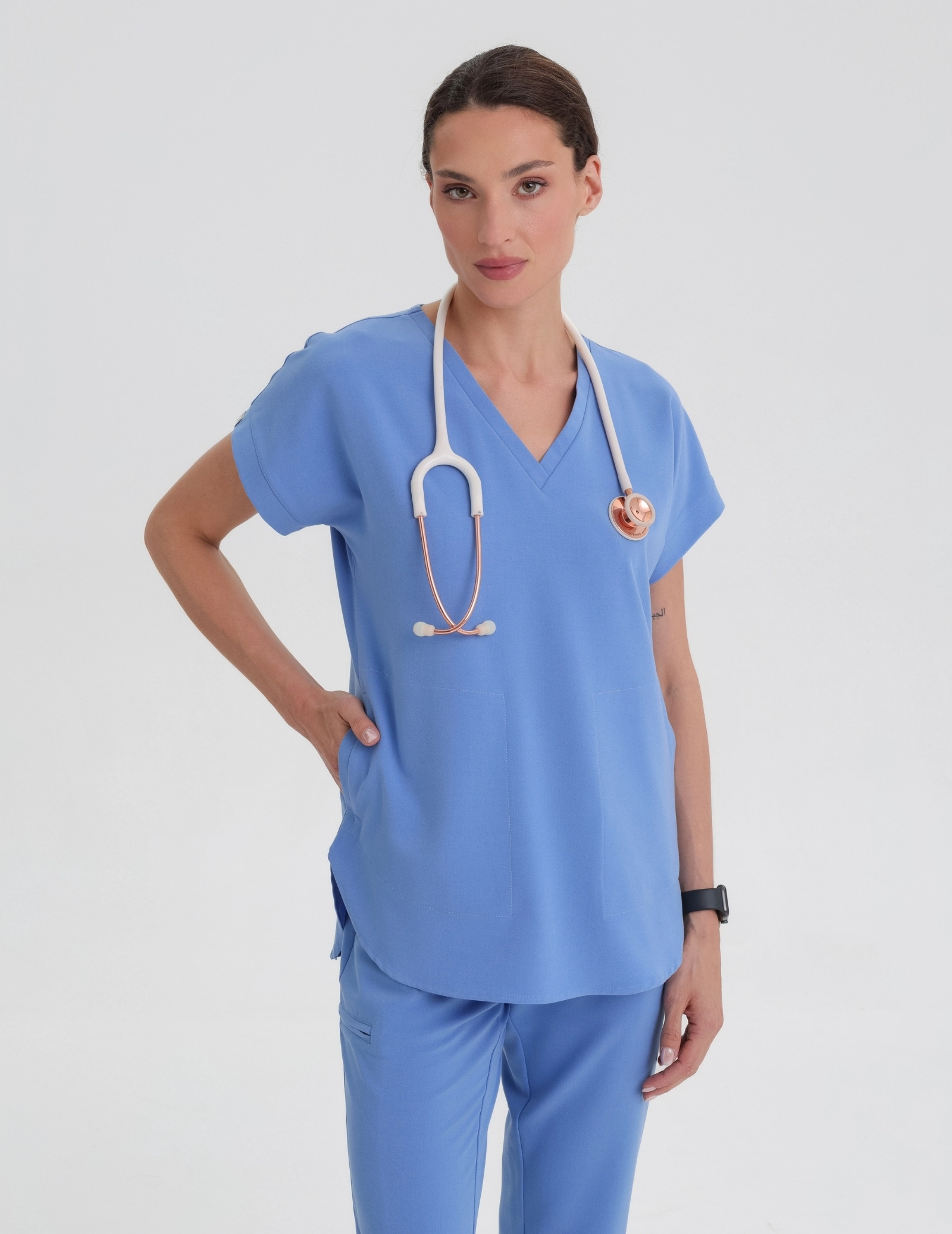 Kendall Scrub Top - MARINA BLUE