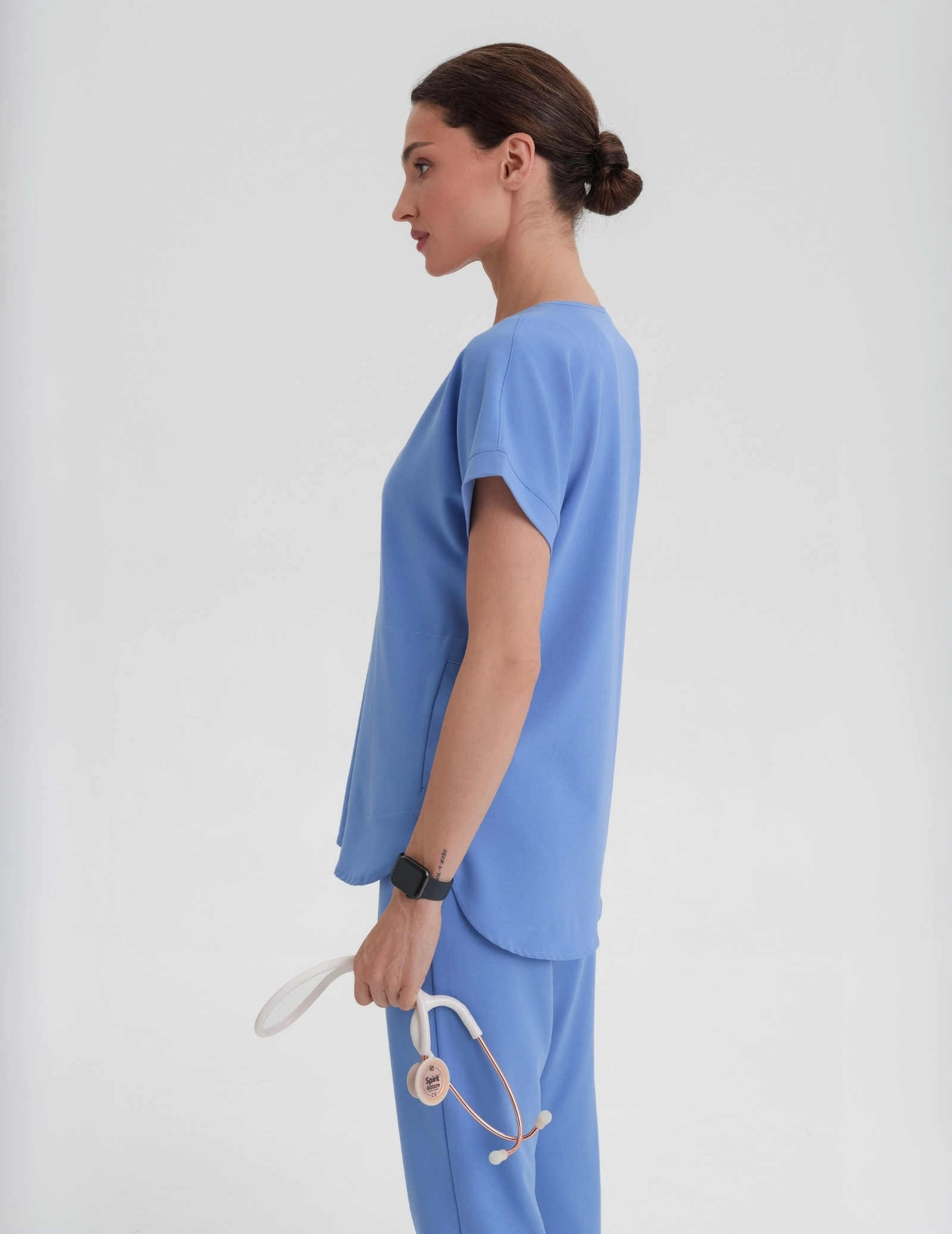Kendall Scrub Top - MARINA BLUE