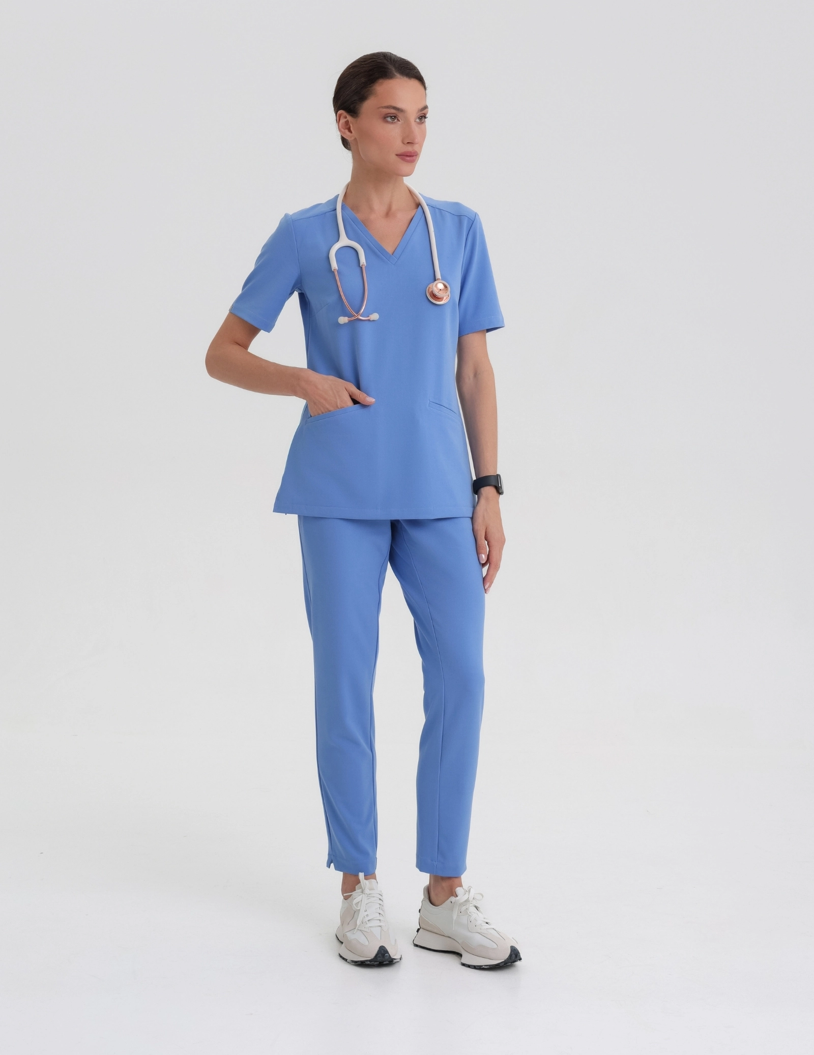 Medical Scrub Top Casy - MARINA BLUE