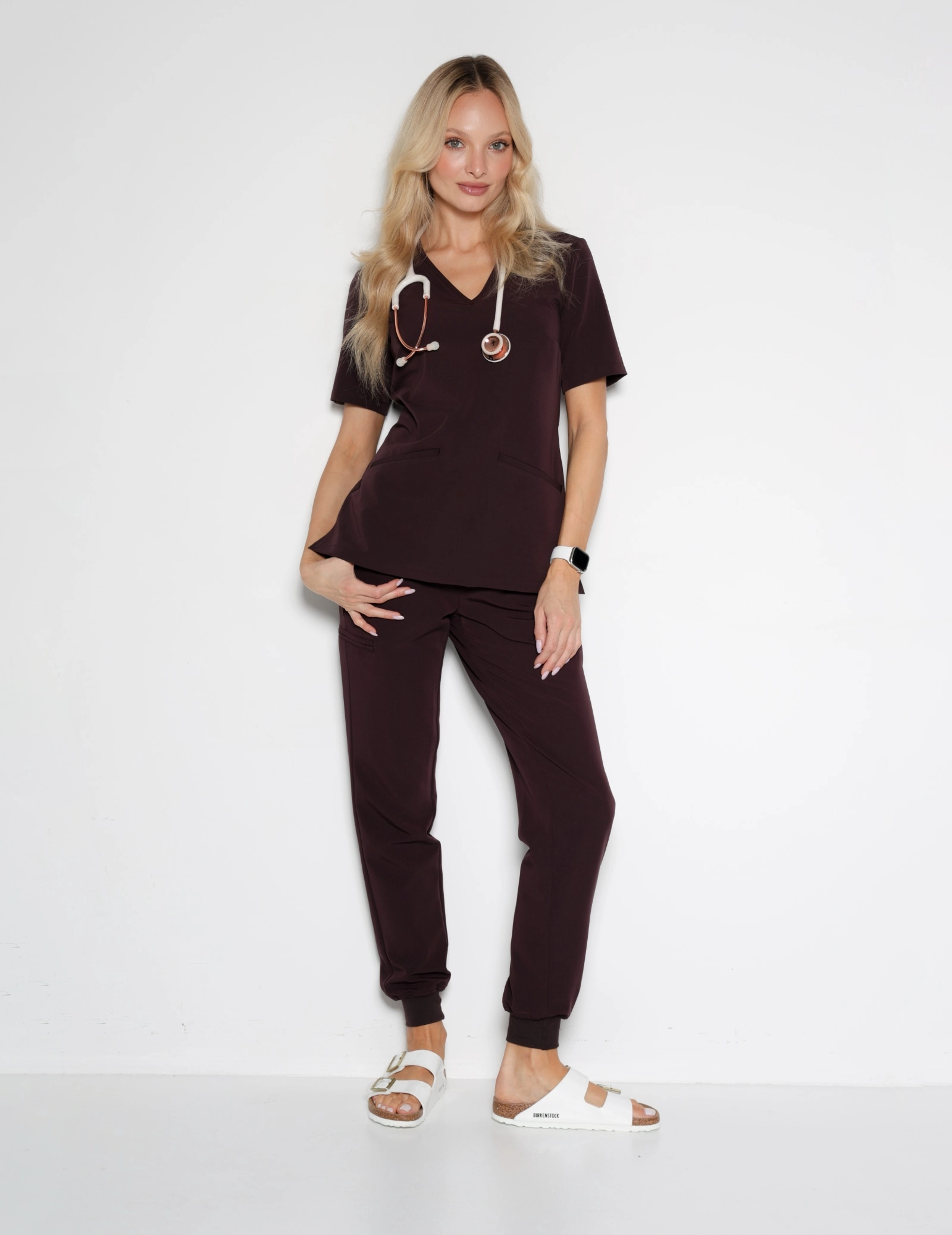 Women's Medical Scrub Joggers - DARK CHOCOLATE