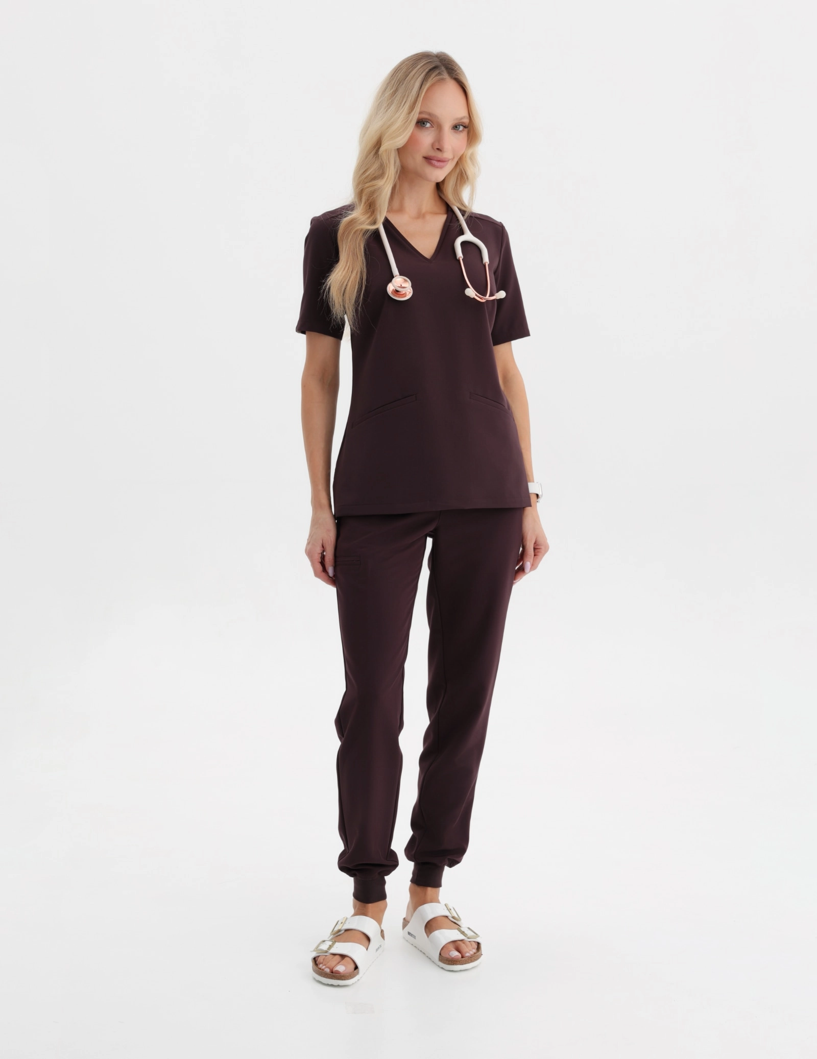 Women's Medical Scrub Joggers - DARK CHOCOLATE