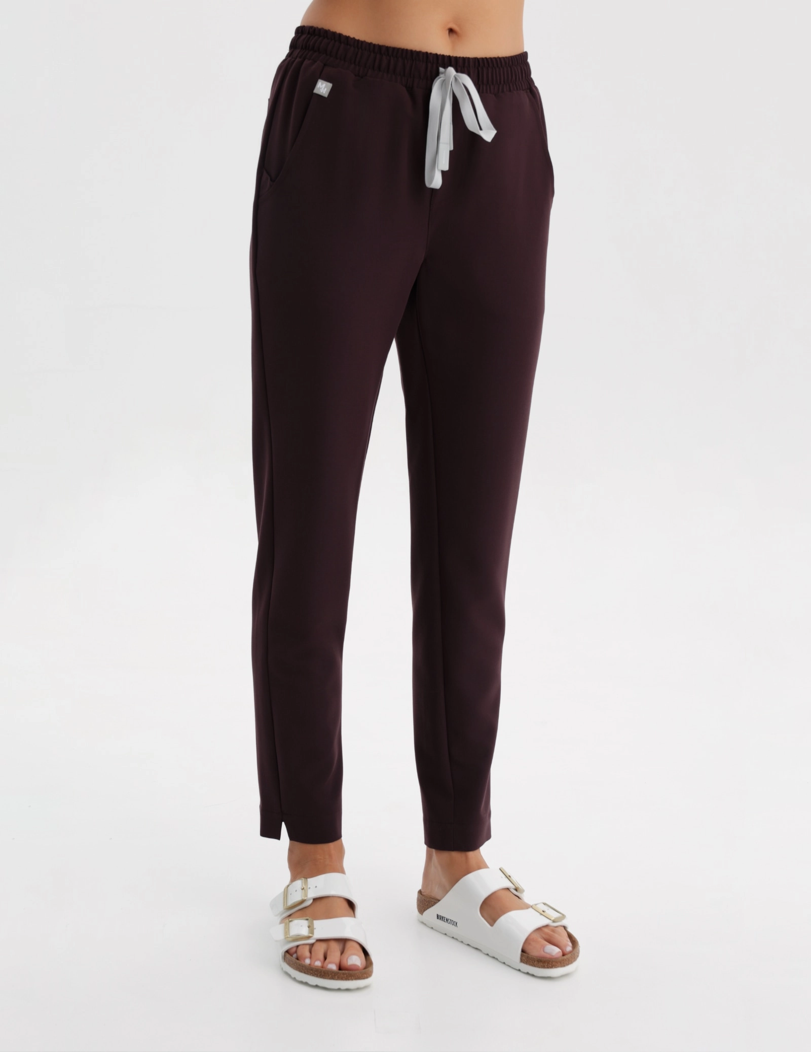 Women's Medical Scrub Pants Basic - DARK CHOCOLATE
