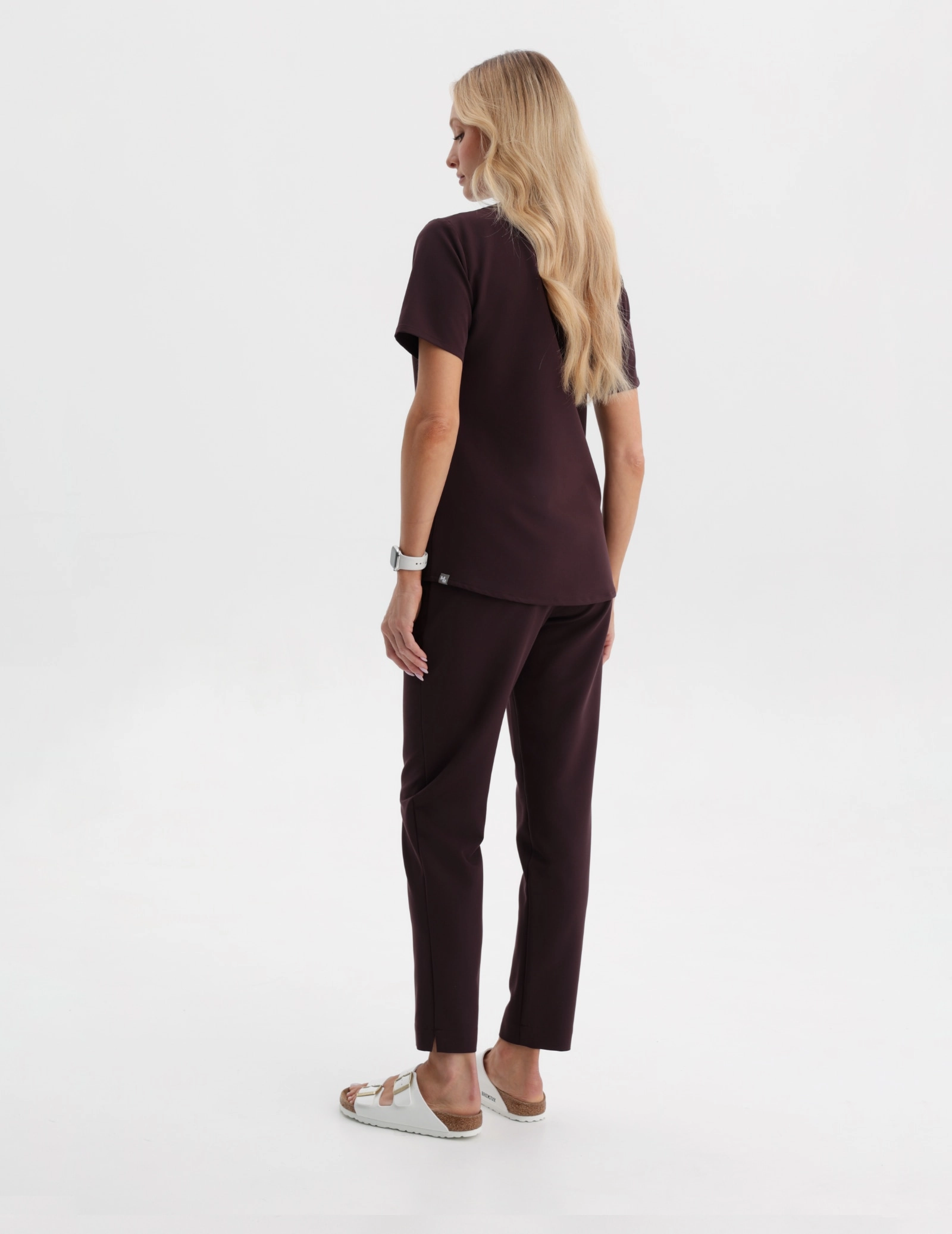Women's Medical Scrub Pants Basic - DARK CHOCOLATE