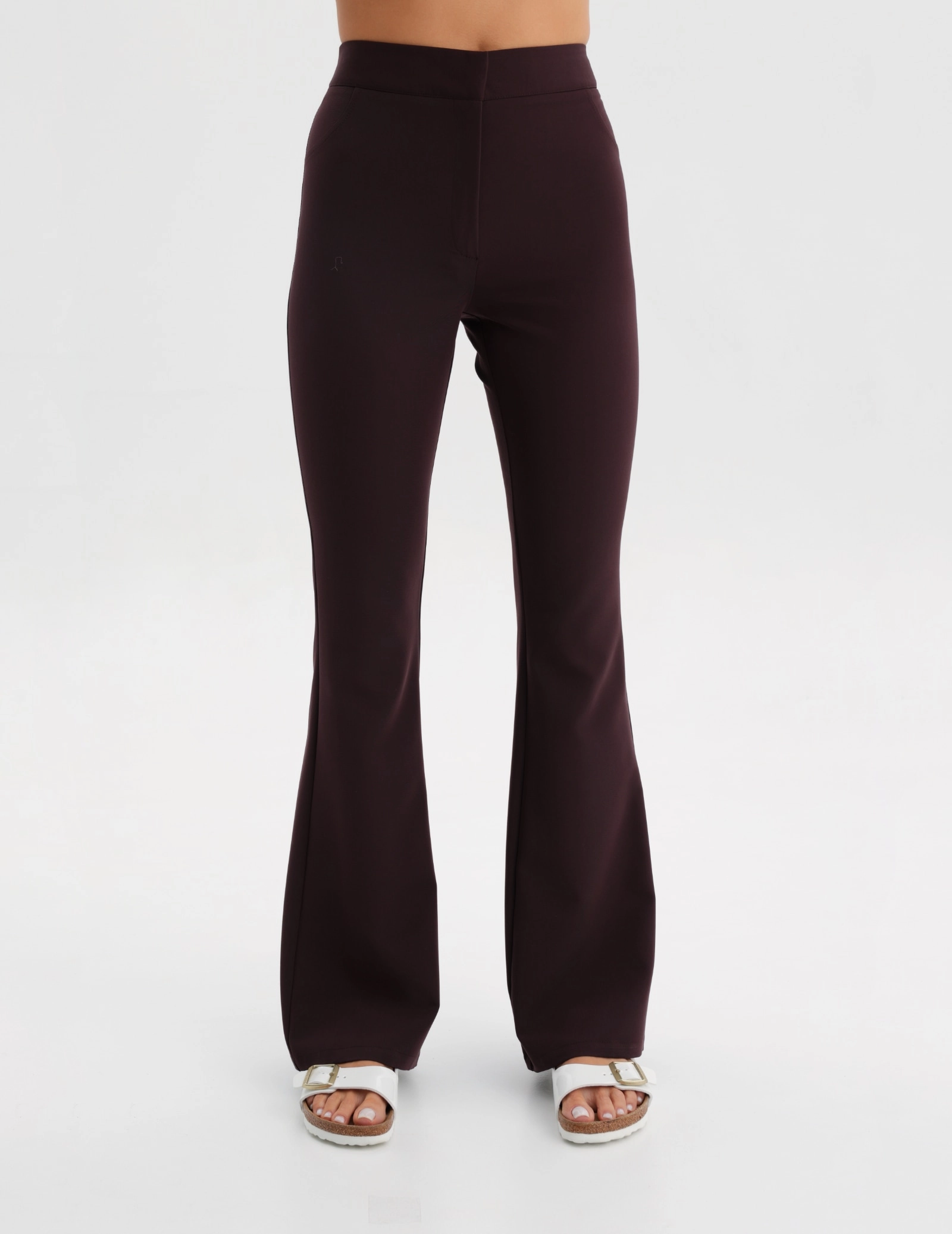 Women's Medical Scrub Pants Flare - DARK CHOCOLATE