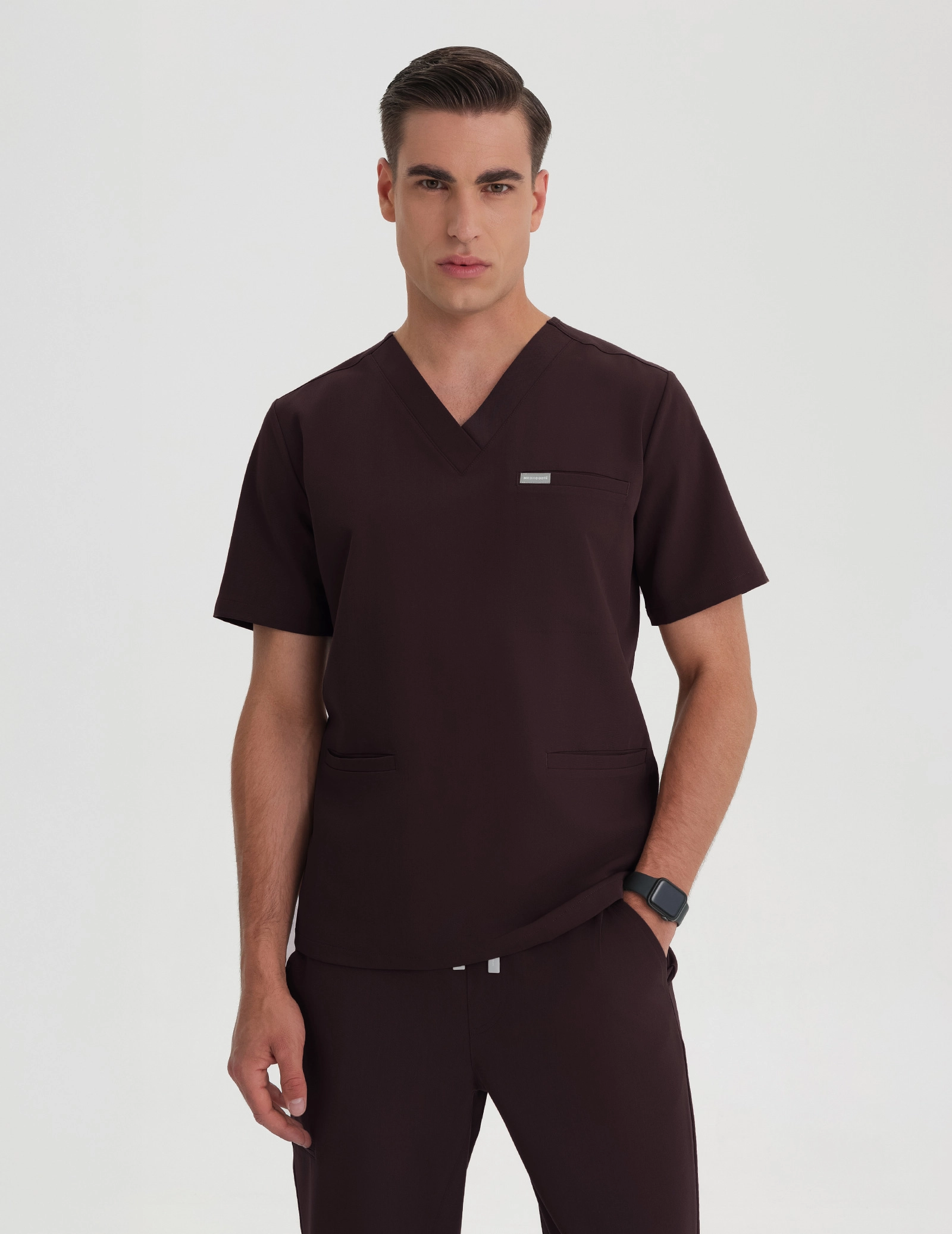 Medical Scrub Top Birbal - DARK CHOCOLATE