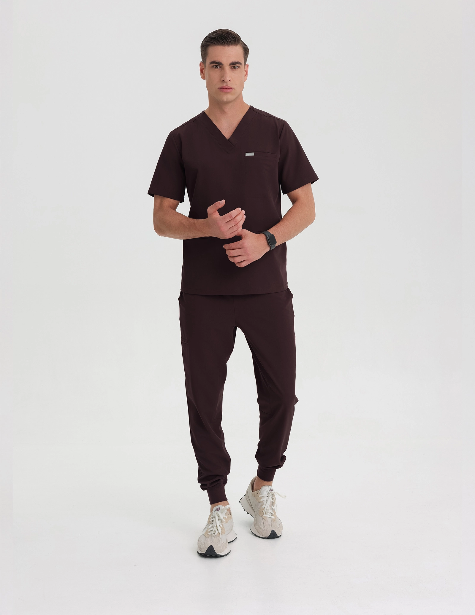 Men's Medical Scrub Joggers - DARK CHOCOLATE
