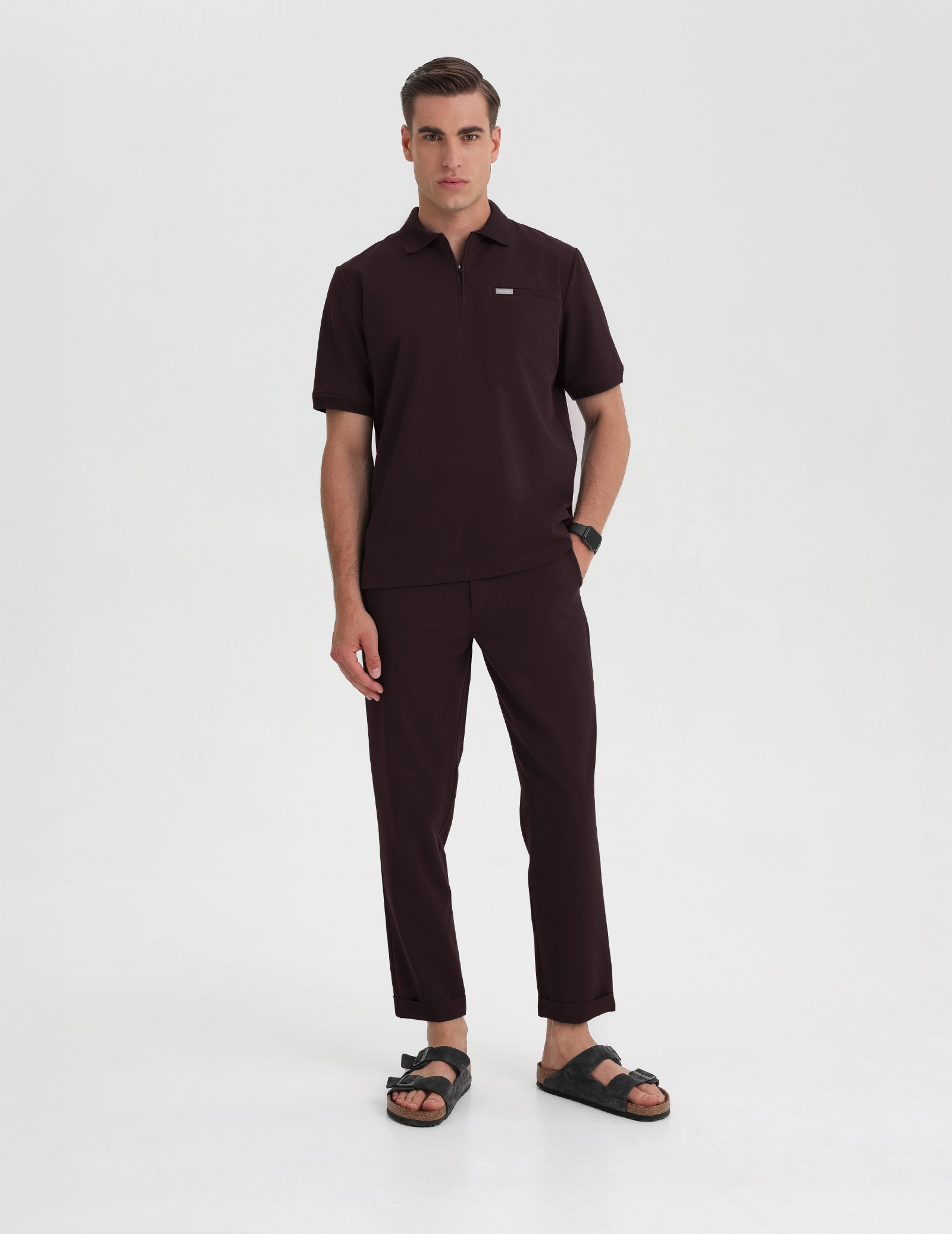 Men's Medical Scrub Chino - DARK CHOCOLATE