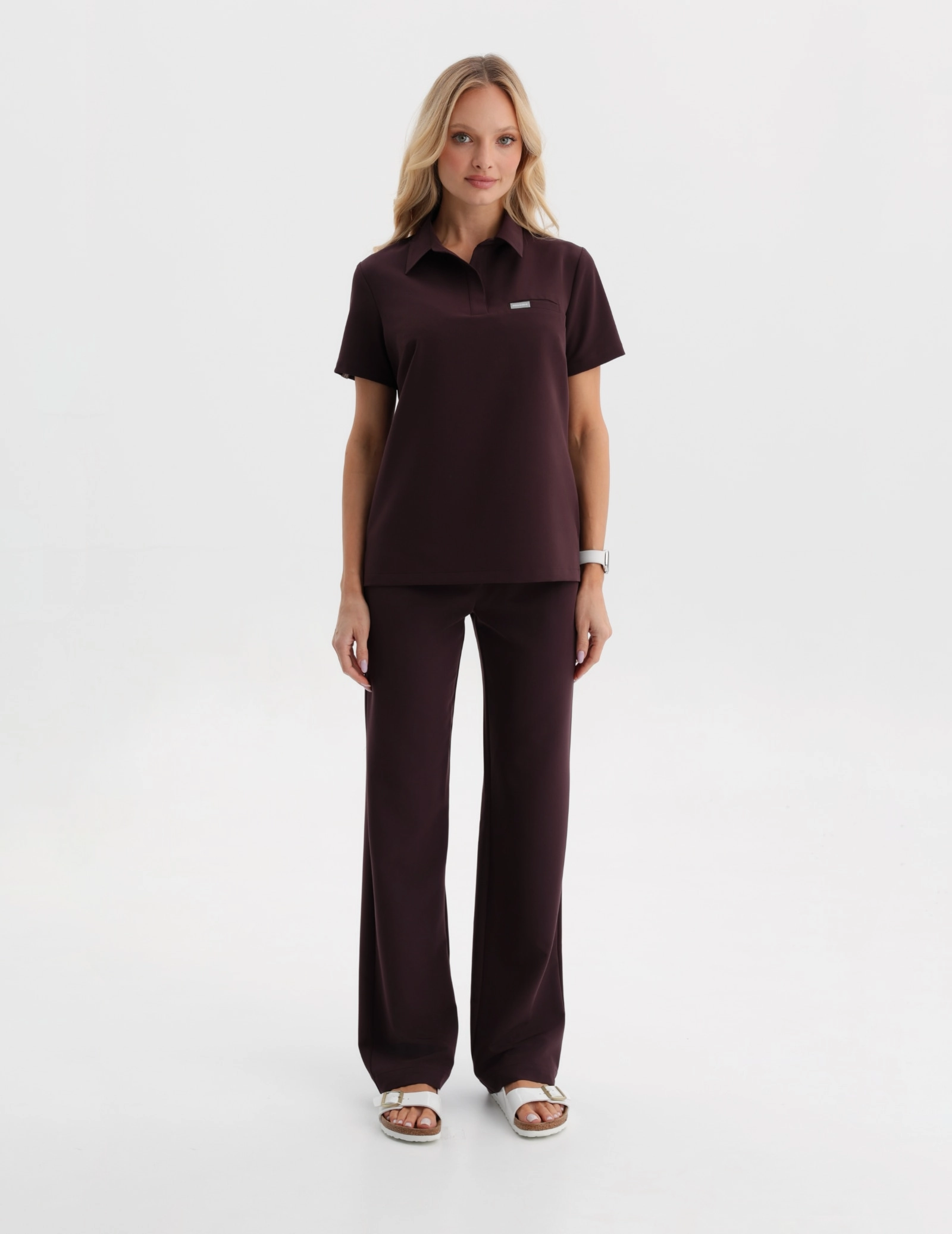 Women's Medical Scrub Pants Tiffany - DARK CHOCOLATE
