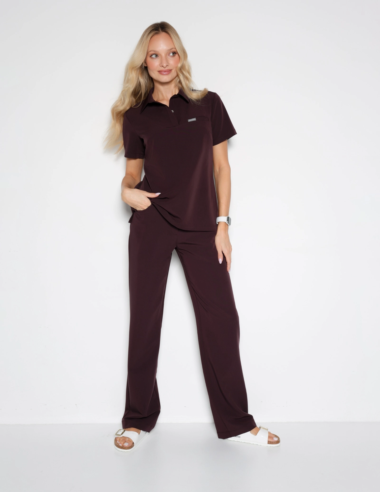 Women's Medical Scrub Pants Tiffany - DARK CHOCOLATE