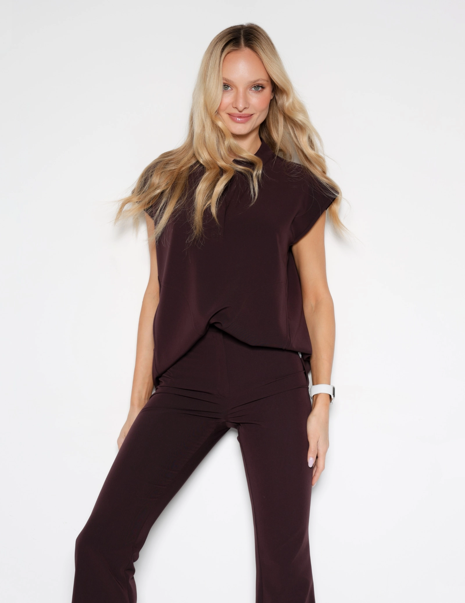 Medical Scrub Top Khloe - DARK CHOCOLATE