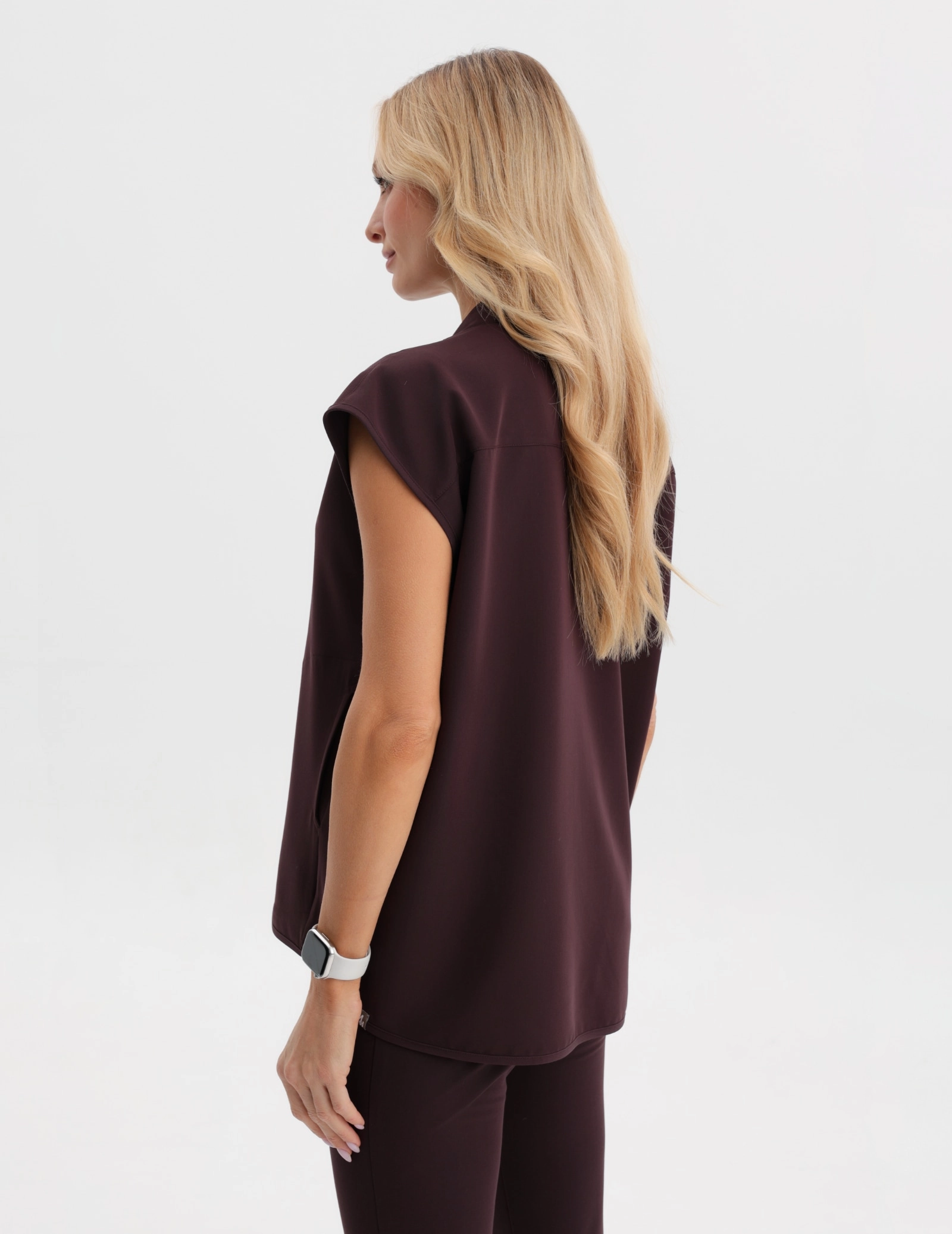 Medical Scrub Top Khloe - DARK CHOCOLATE