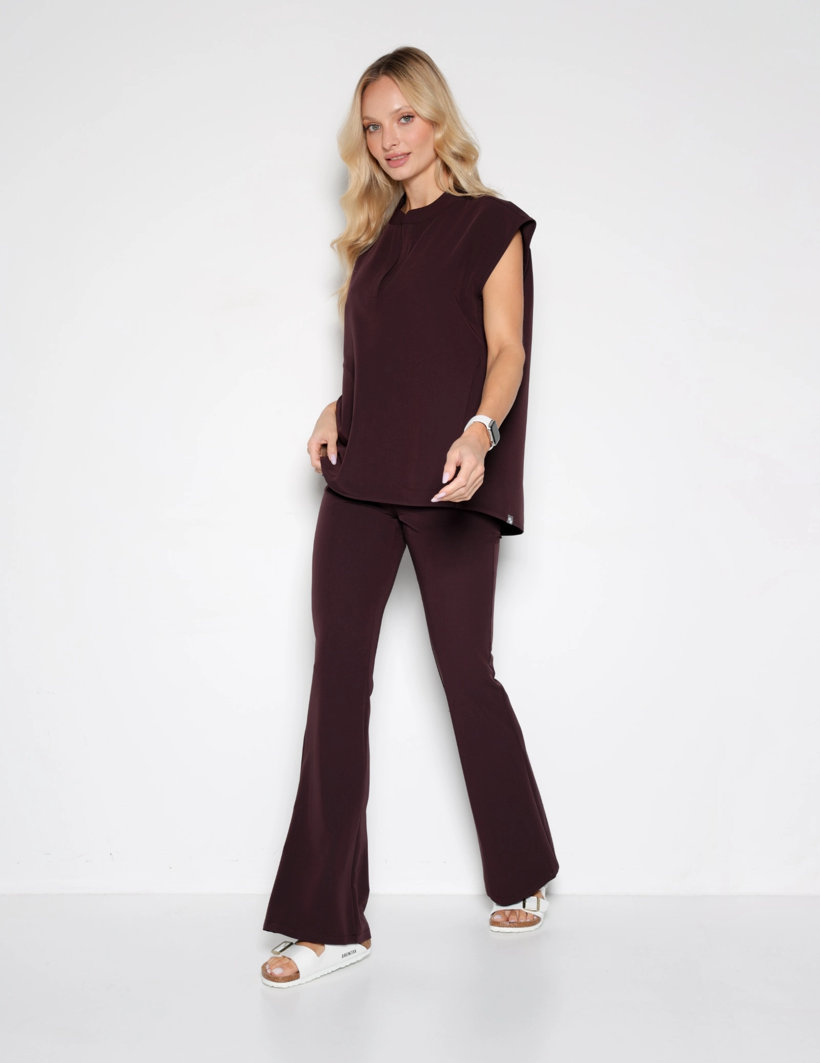 Medical Scrub Top Khloe - DARK CHOCOLATE