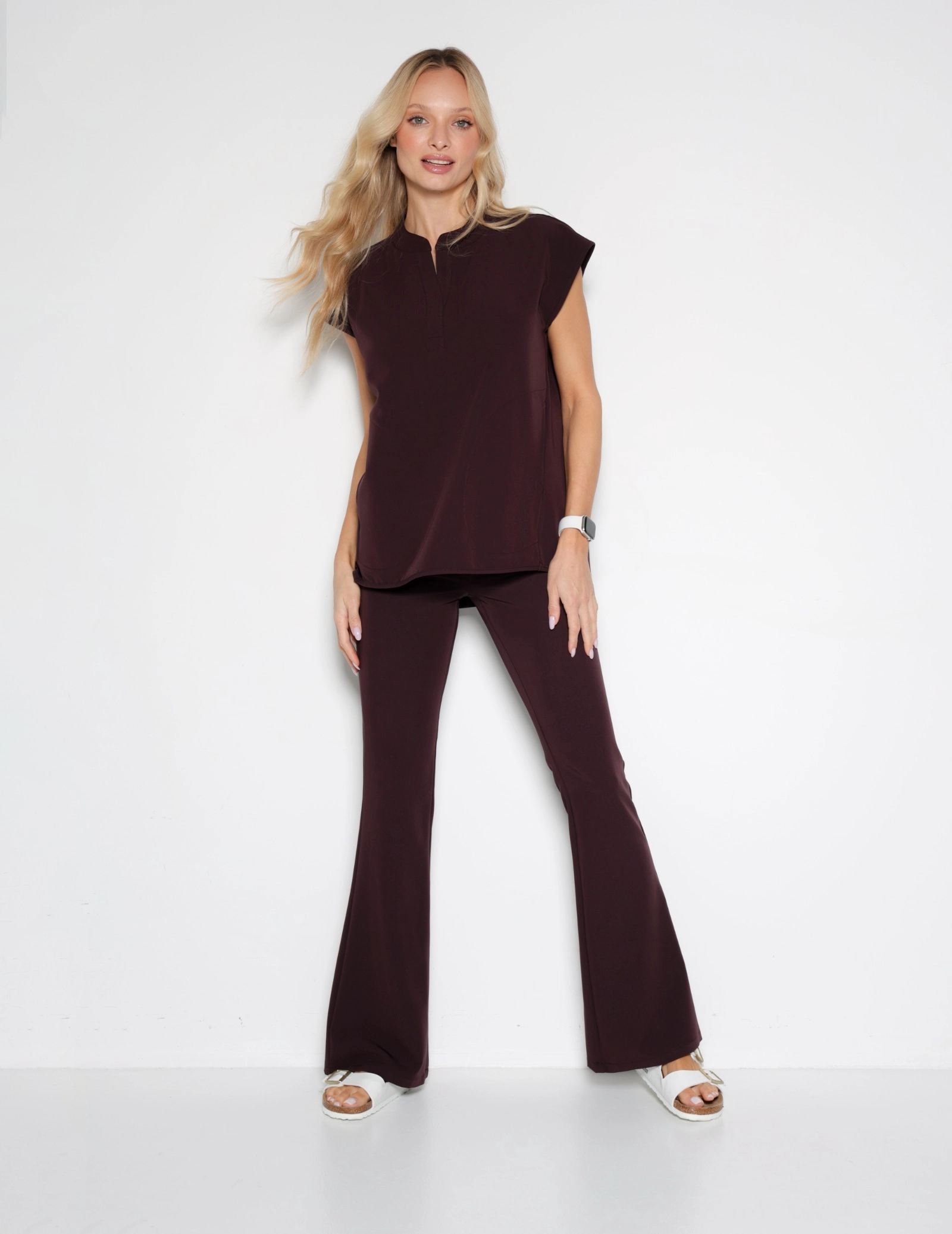 Medical Scrub Top Khloe - DARK CHOCOLATE