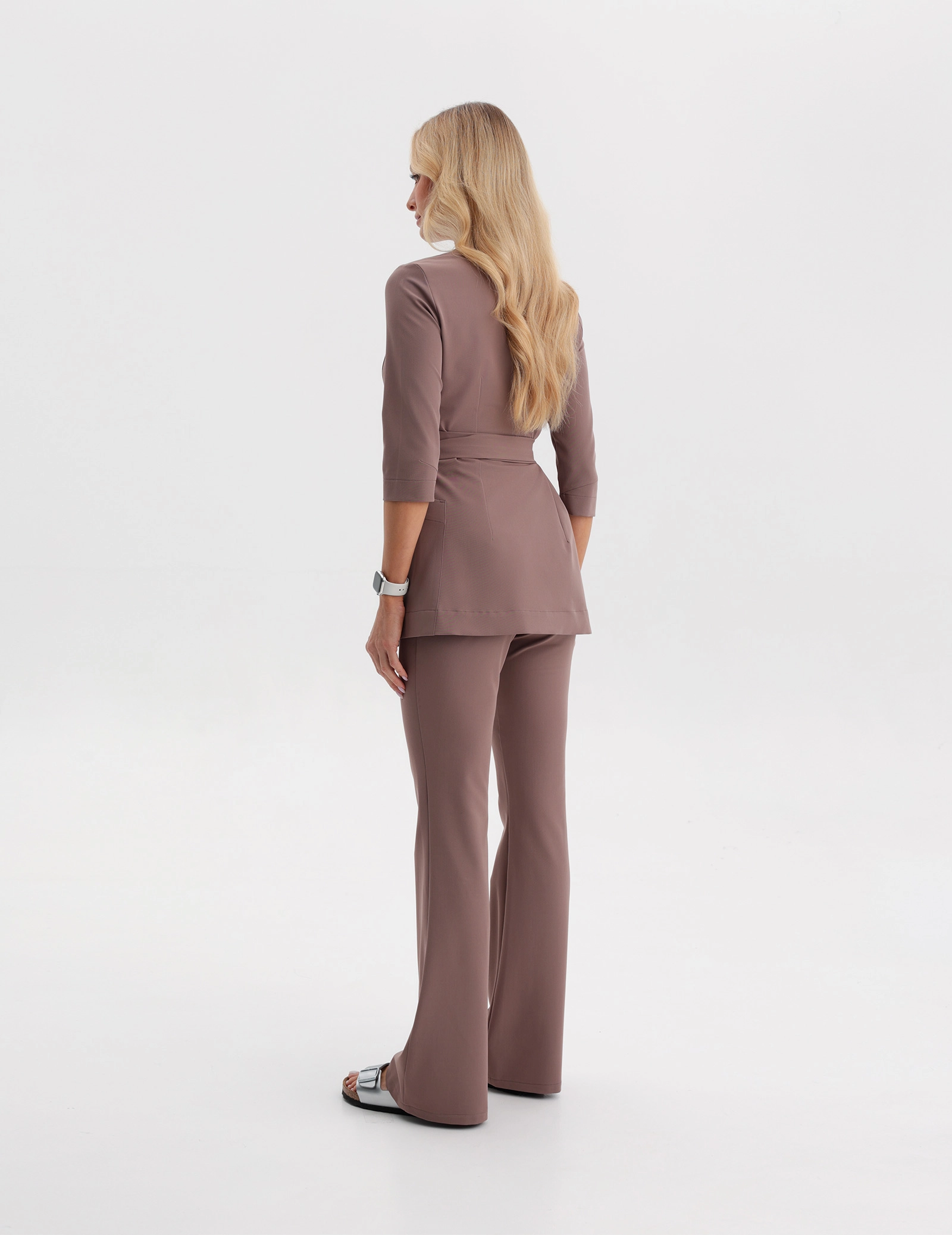 Medical Scrub Top Tie-Back Rosalie – MOCHA