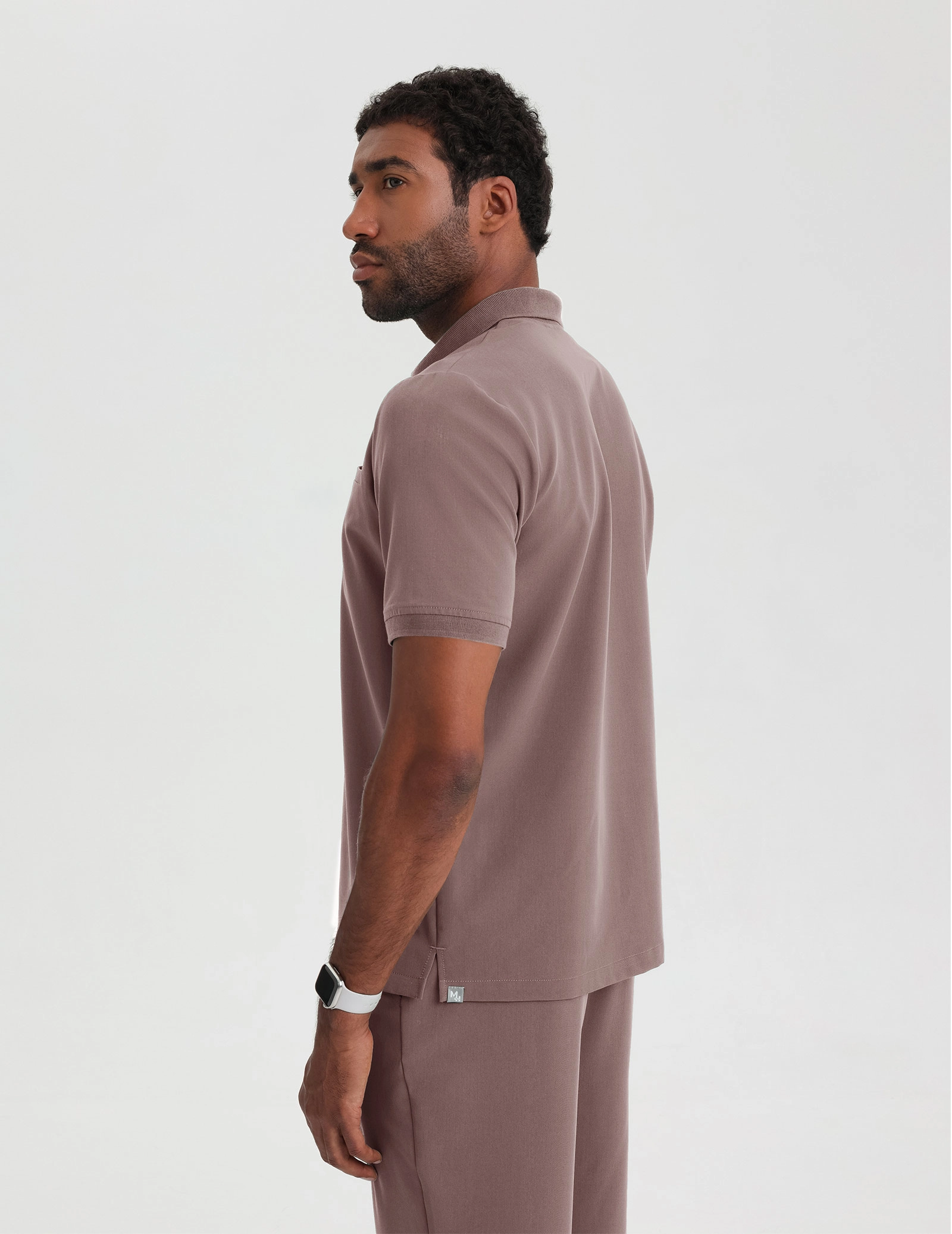 Men’s Medical Polo Scrub Top – MOCHA