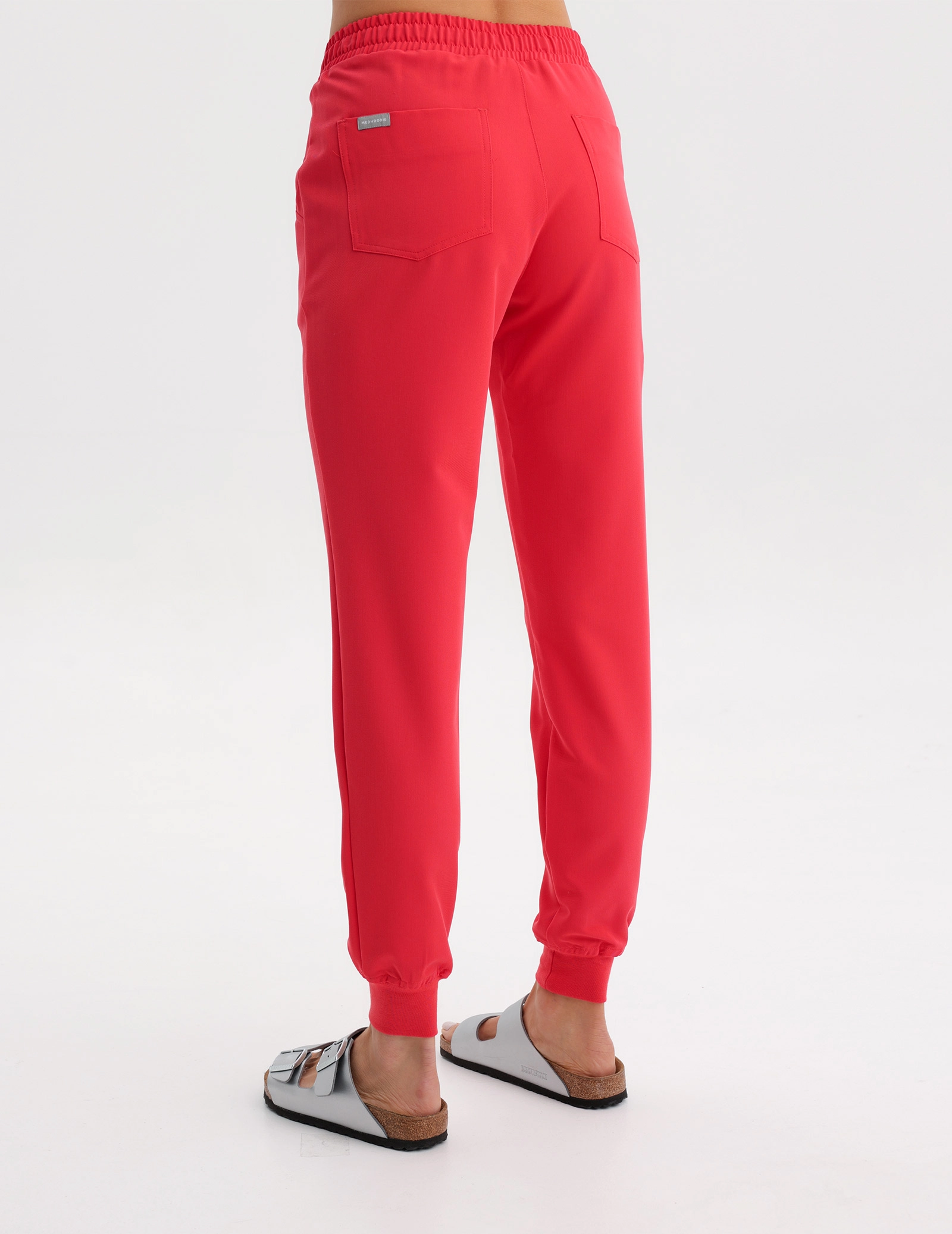 Women's Medical Scrub Joggers - POP RED