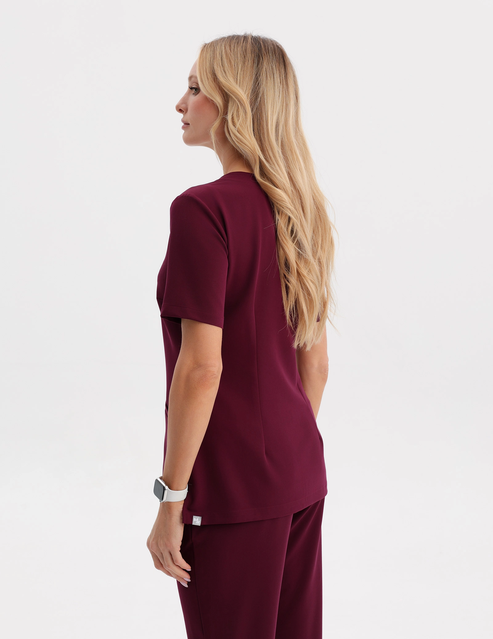 Medical Scrub Top Casy - BURGUNDY