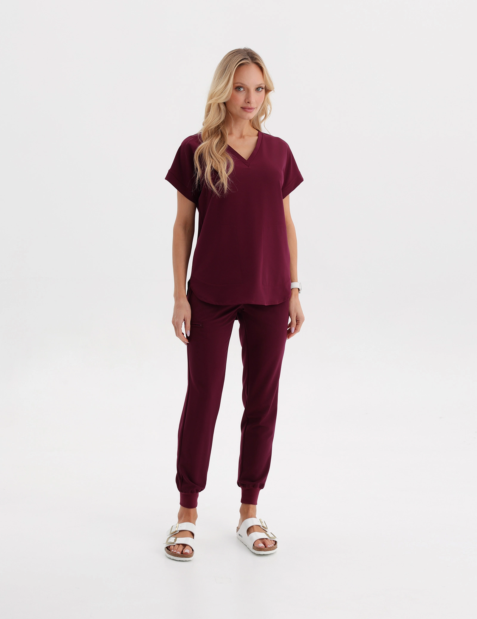 Women's Jogger Pants - BURGUNDY