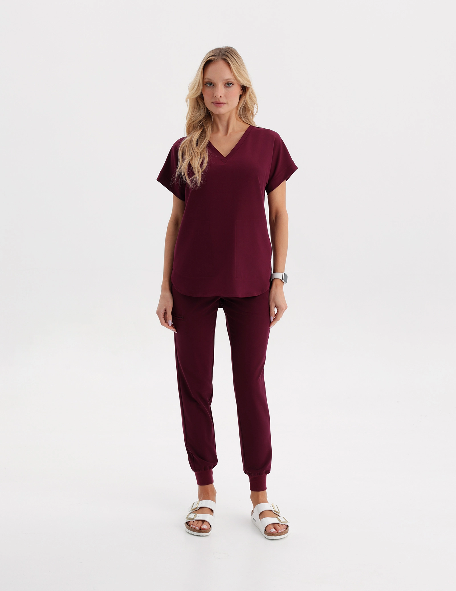 Women's Jogger Pants - BURGUNDY