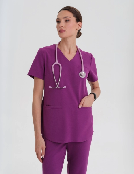 Medical Scrub Top Grace - GRAPE PURPLE