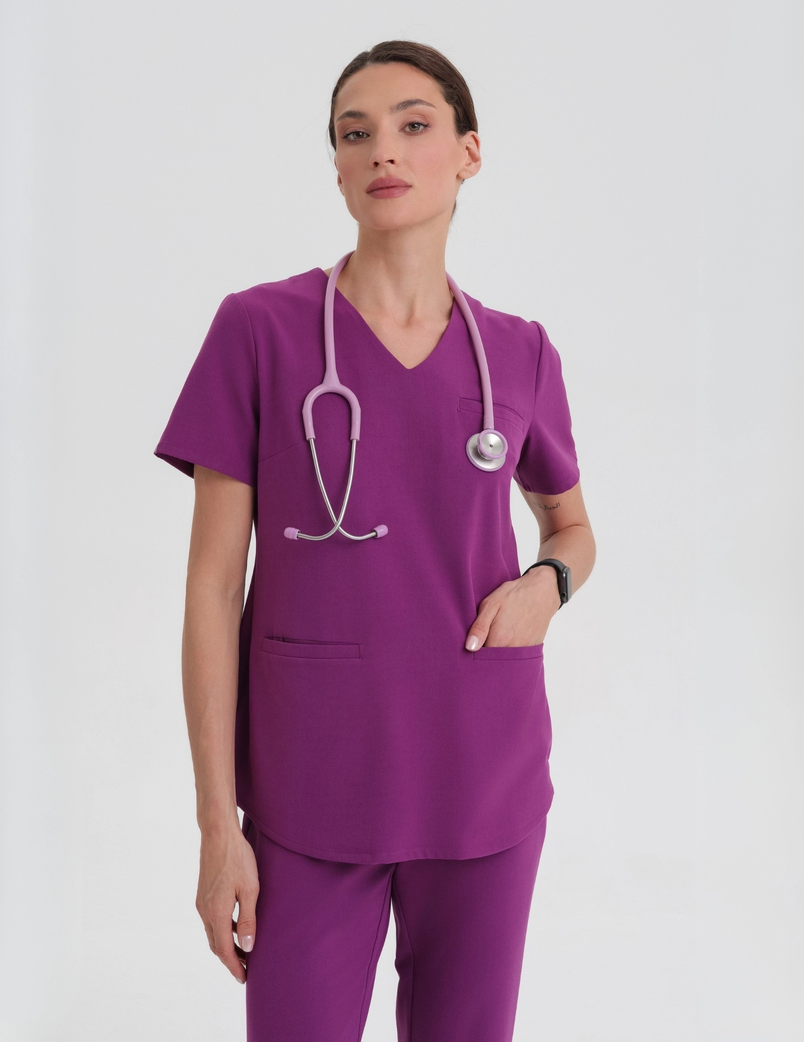 Medical Scrub Top Grace - GRAPE PURPLE