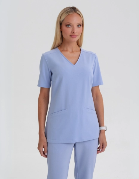 Medical Scrub Top Casy - CEIL BLUE