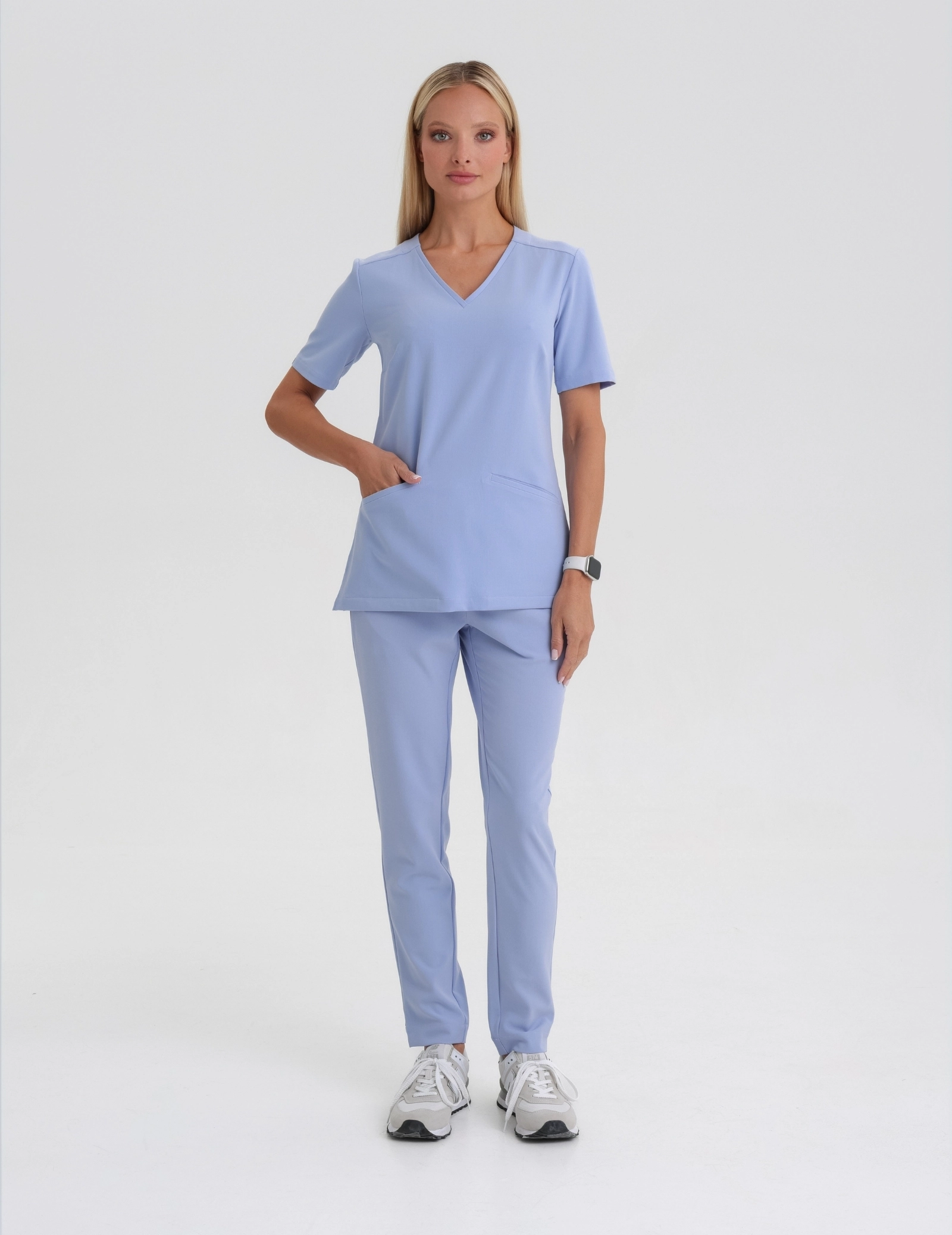 Medical Scrub Top Casy - CEIL BLUE