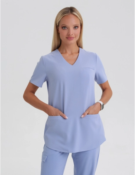 Medical Scrub Top Grace - CEIL BLUE